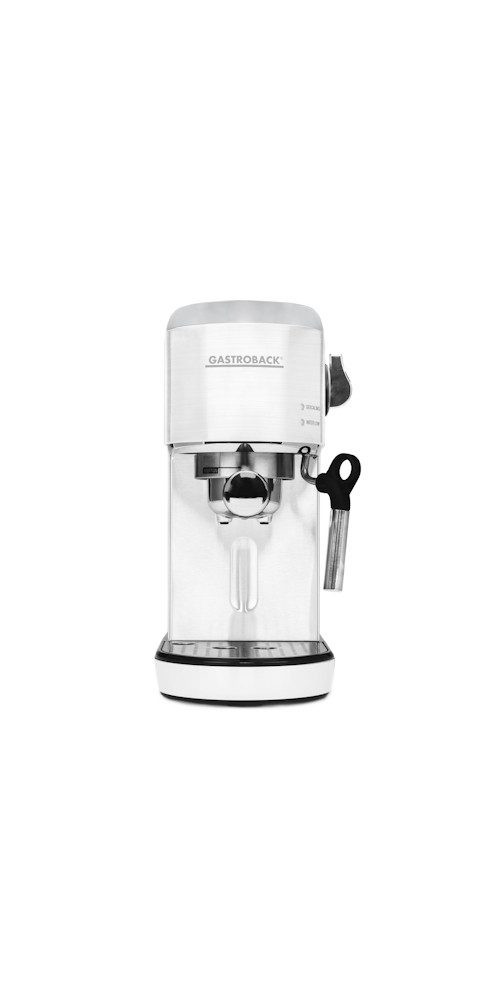 Gastroback Espressomaschine, Edelstahlfilter, Sehr schmales Design für jede Küche - nur 15 cm breit