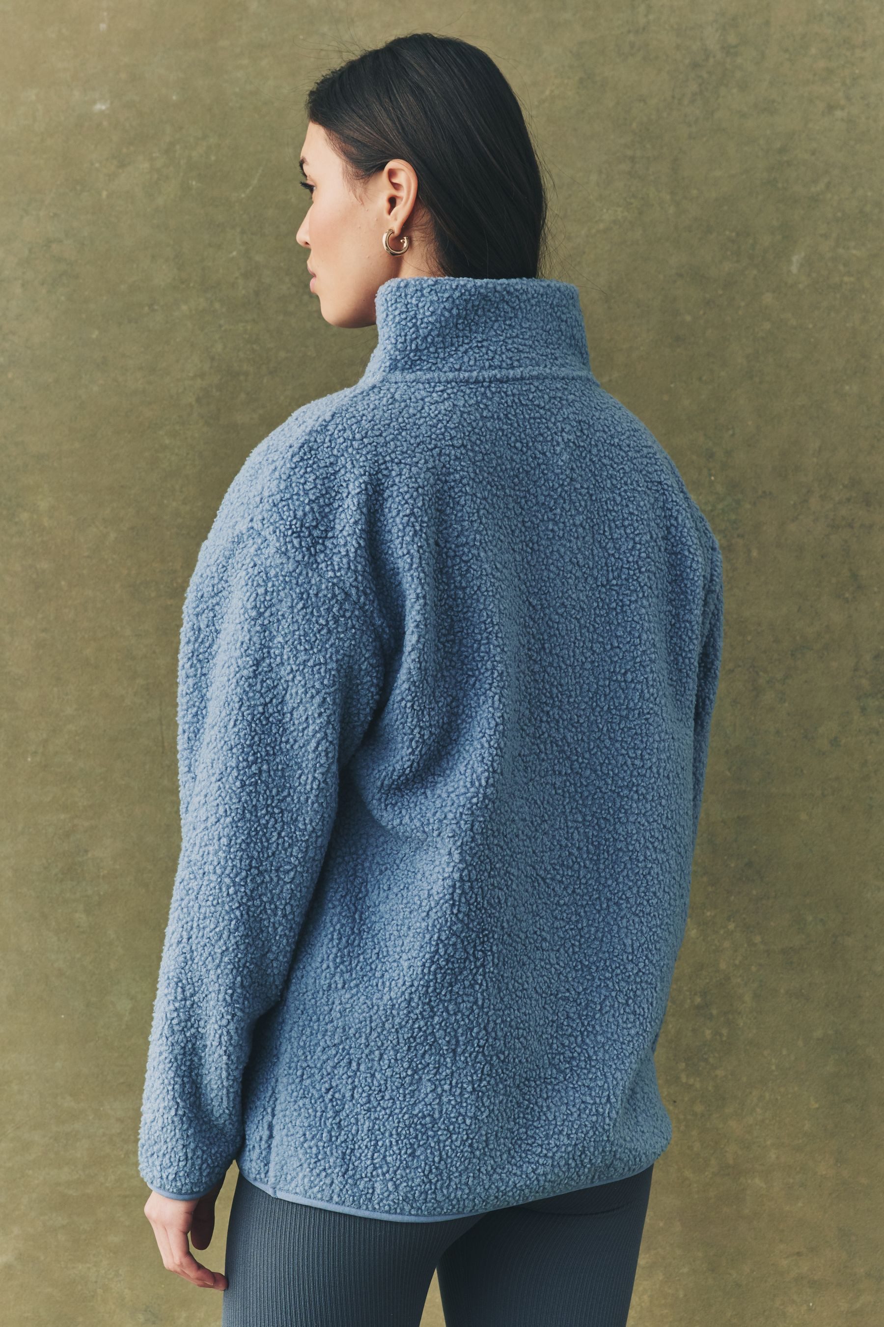 Next Fleecepullover Langes Teddy-Fleeceoberteil mit 1/4-Reißverschluss günstig online kaufen