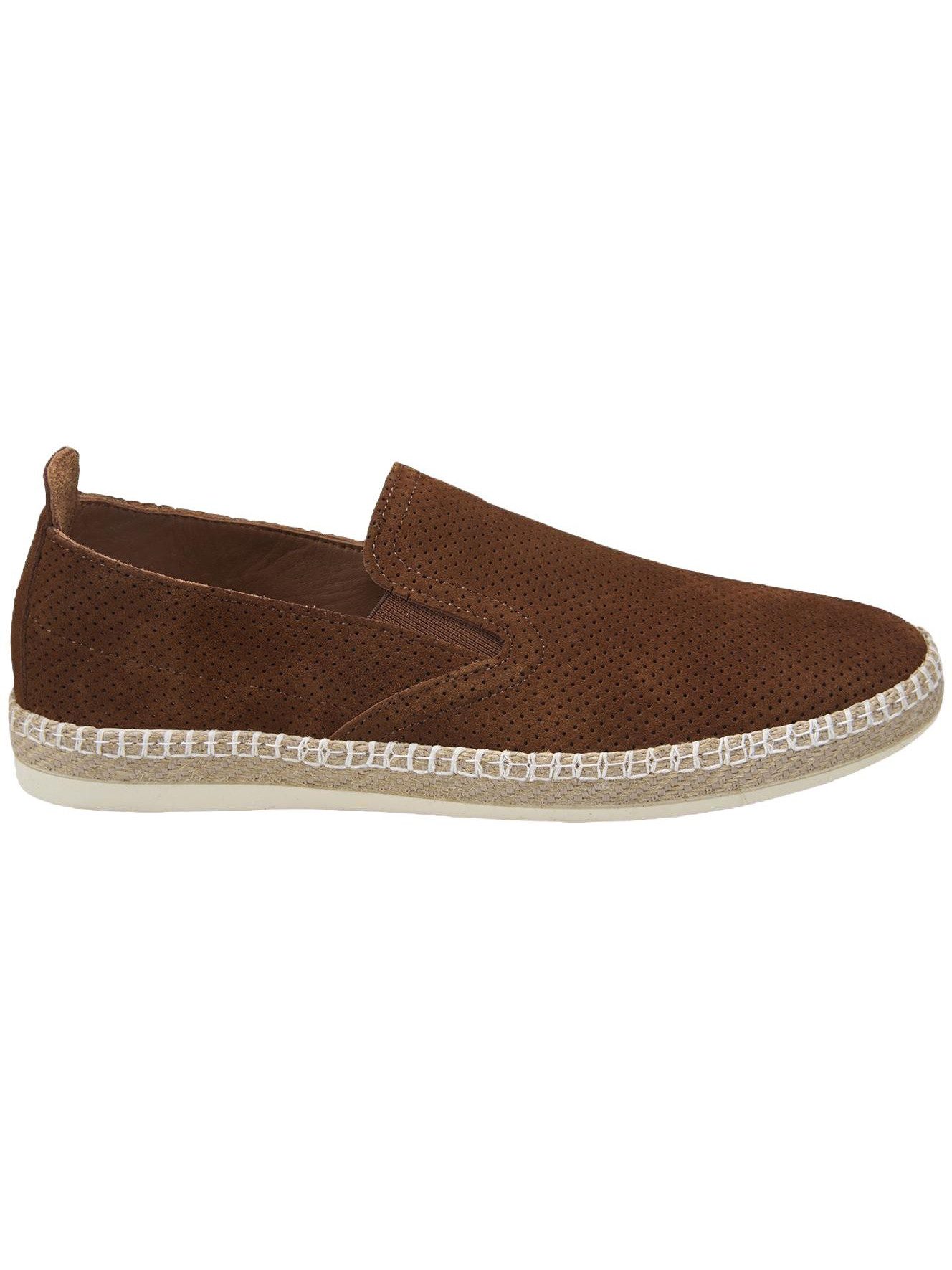 Desa Herren-Slipper aus Wildleder – Flacher Absatz, ohne Verschluss Daunenschuh