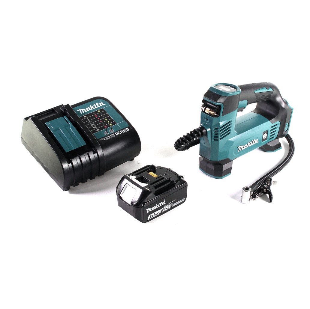 Makita Akku-Handkompressor DMP 180 SF1 Akku Kompressor 18 V 8,3 bar + 1x Akku 3,0 Ah + Ladegerät