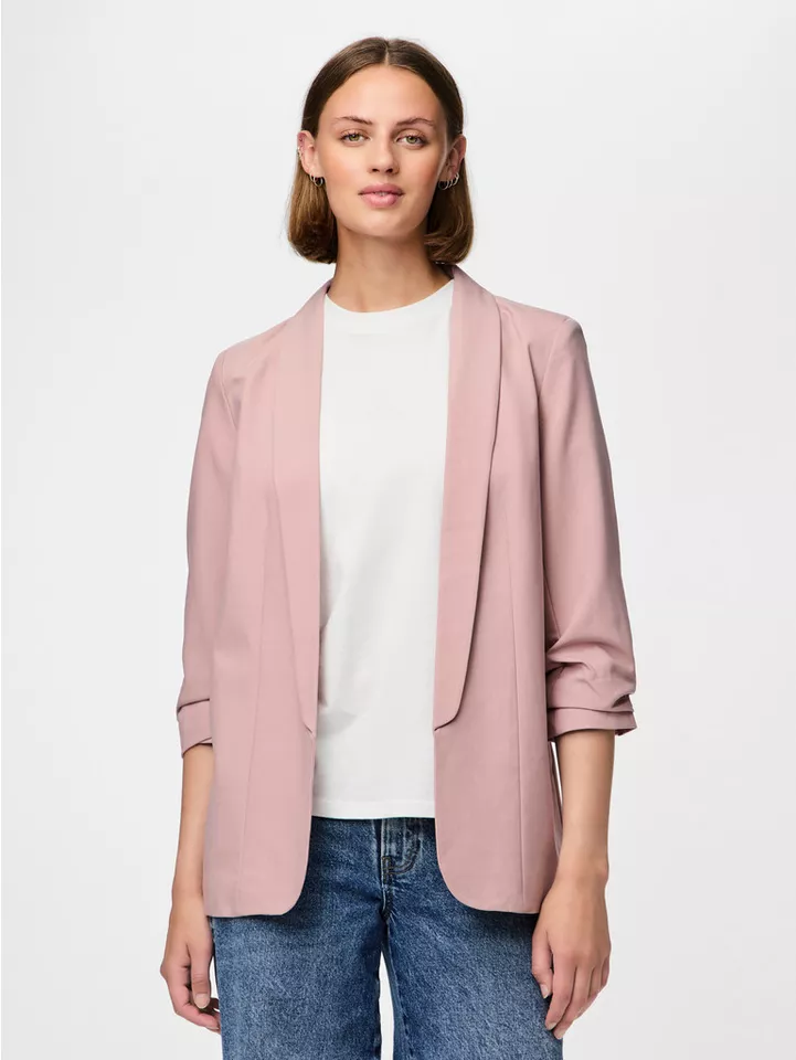 Pieces Blusenblazer PCBOSELLA 3/4 BLAZER NOOS Materialmix, regular fit