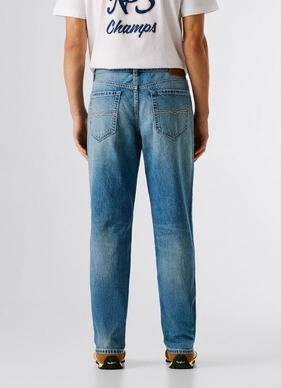 Pepe Jeans 5-Pocket-Jeans TAPERED JEANS CAMDEN aus Baumwoll-Denim, tiefer Schritt