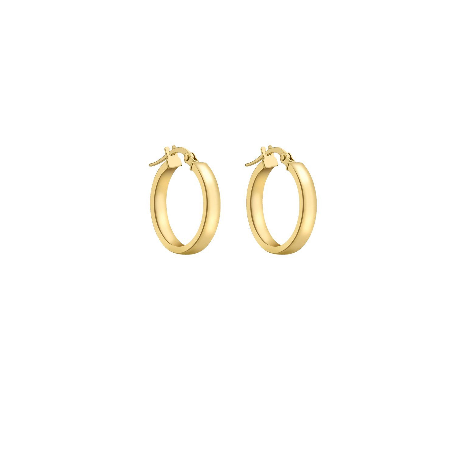 LUCARDI Paar Creolen Ohrring - 375 Gold - Gold - Damen