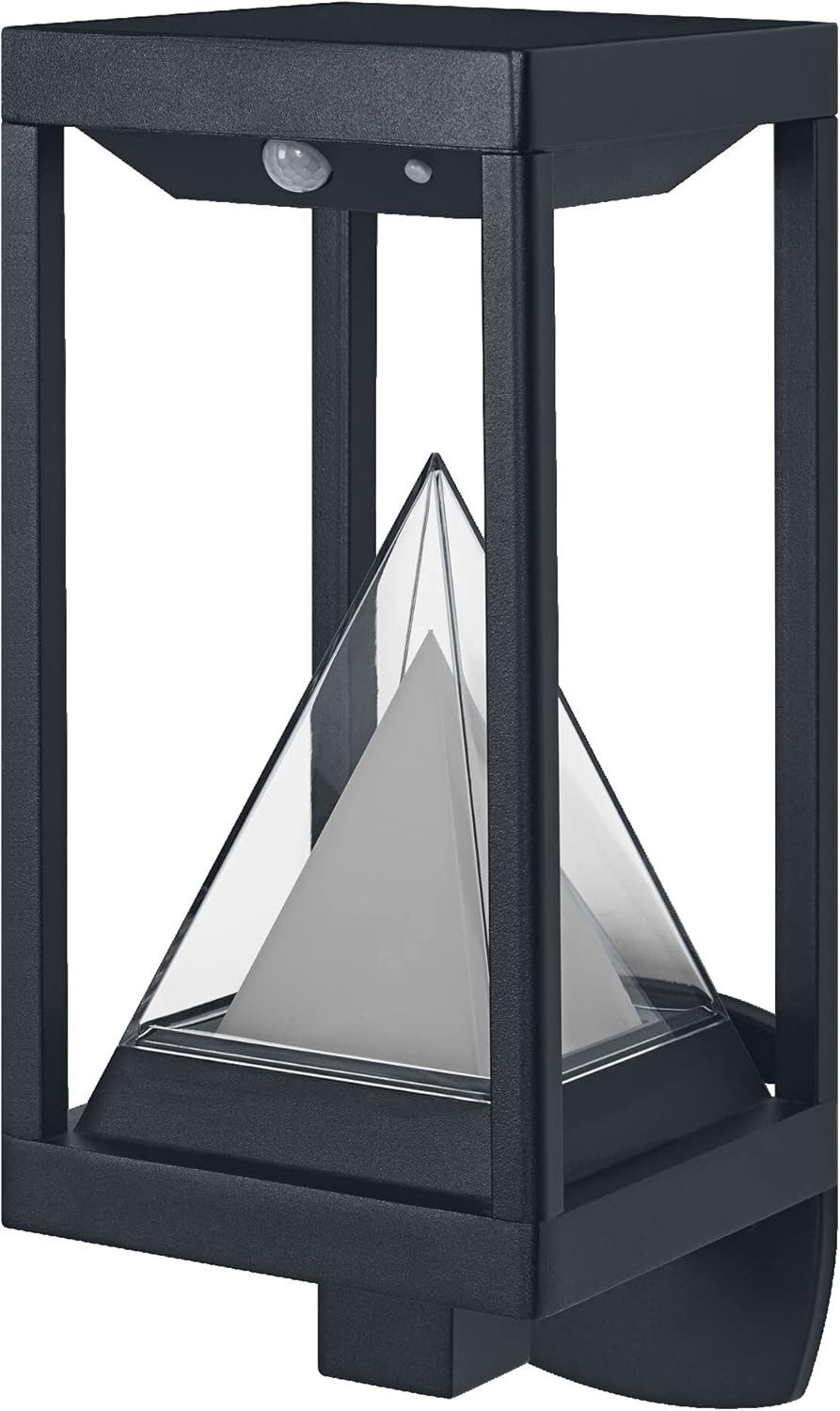 Ledvance LED Außen-Wandleuchte SMART+ Outdoor Bluetooth Solar-Wandleuchte warmweiß USB-C Außenlampe, LED fest integriert, Weiß, RGB, ‎Bewegungssensor, Dimmbar