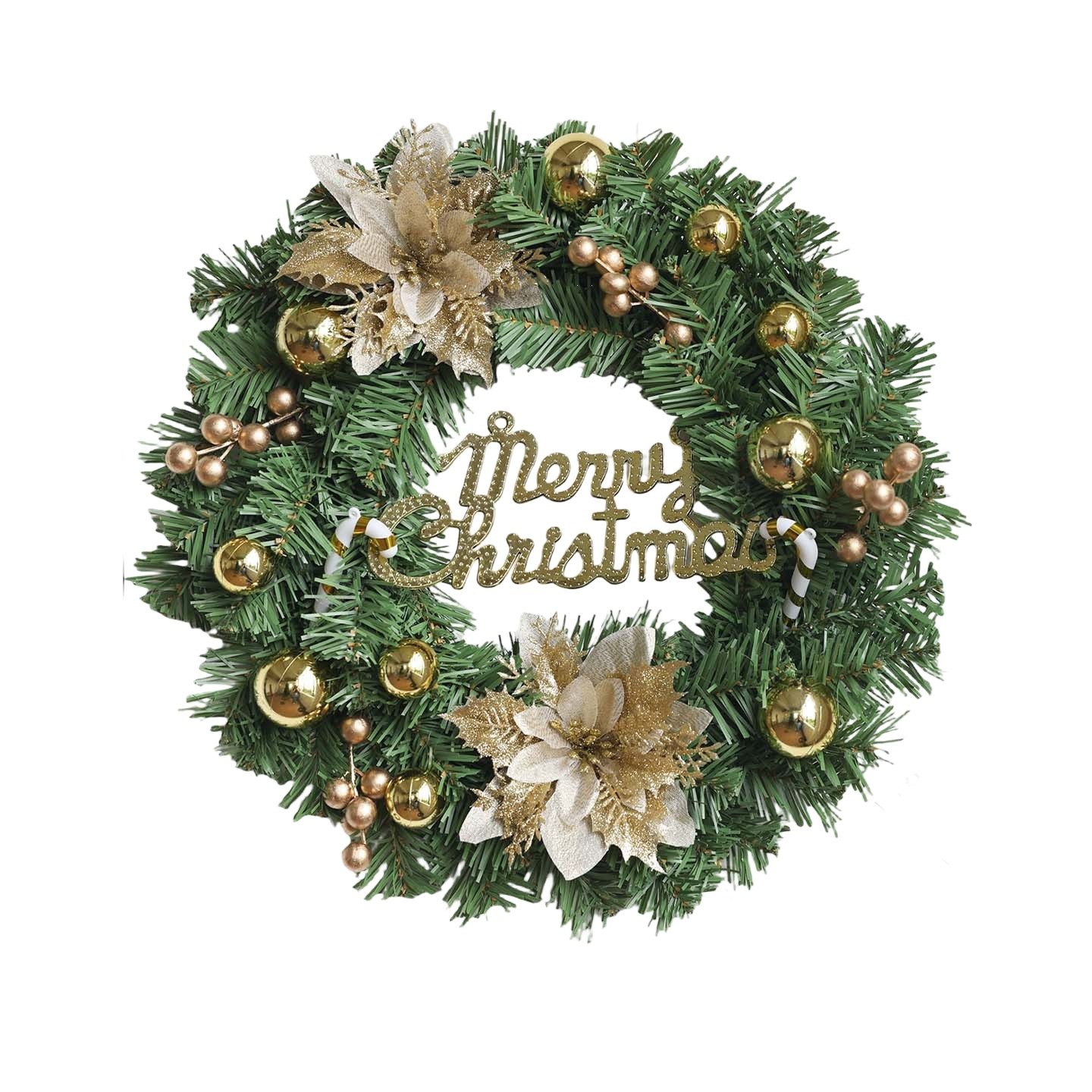 Diwzbyn Dekokranz Weihnachtskranz Haustür Deko Künstlich,Weihnachten Haustürkranz, Türkranz Weihnachten Außen,Türkranz Dekoration für Innen Außen