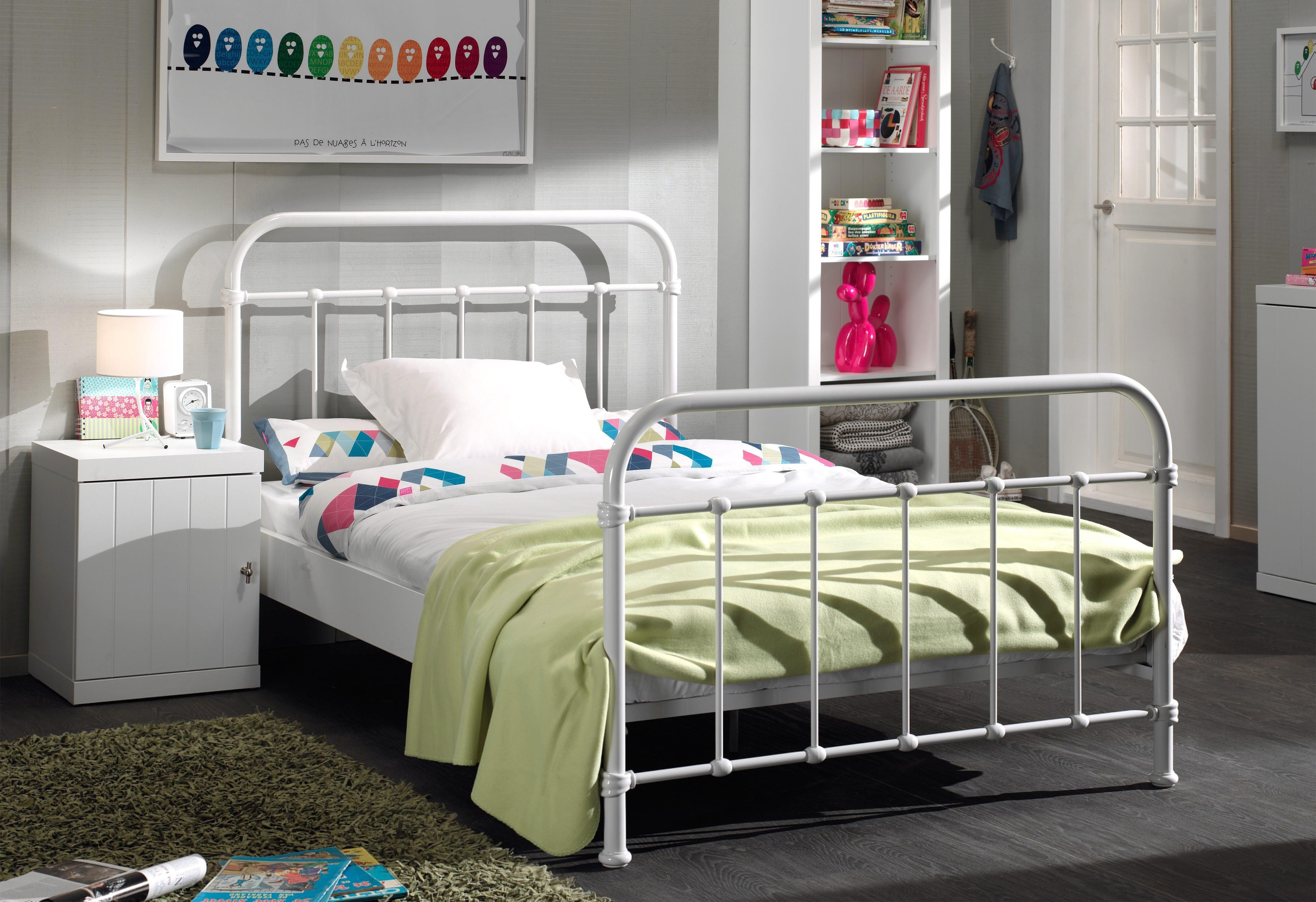 Einzelbett New York, Bettgestell Metall, pulverbeschichtet, in zeitlosem Design
