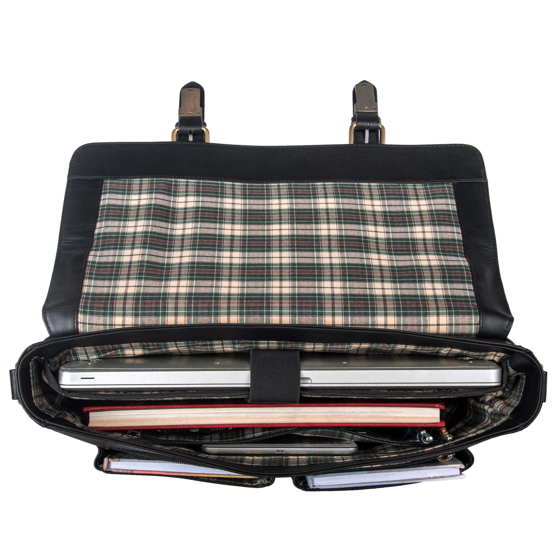 Benthill Aktentasche Echt Leder Laptoptasche Notebooktasche Umhängetasche Aktentasche Groß, Schultergurt / Umhängegurt Reißverschlussfach