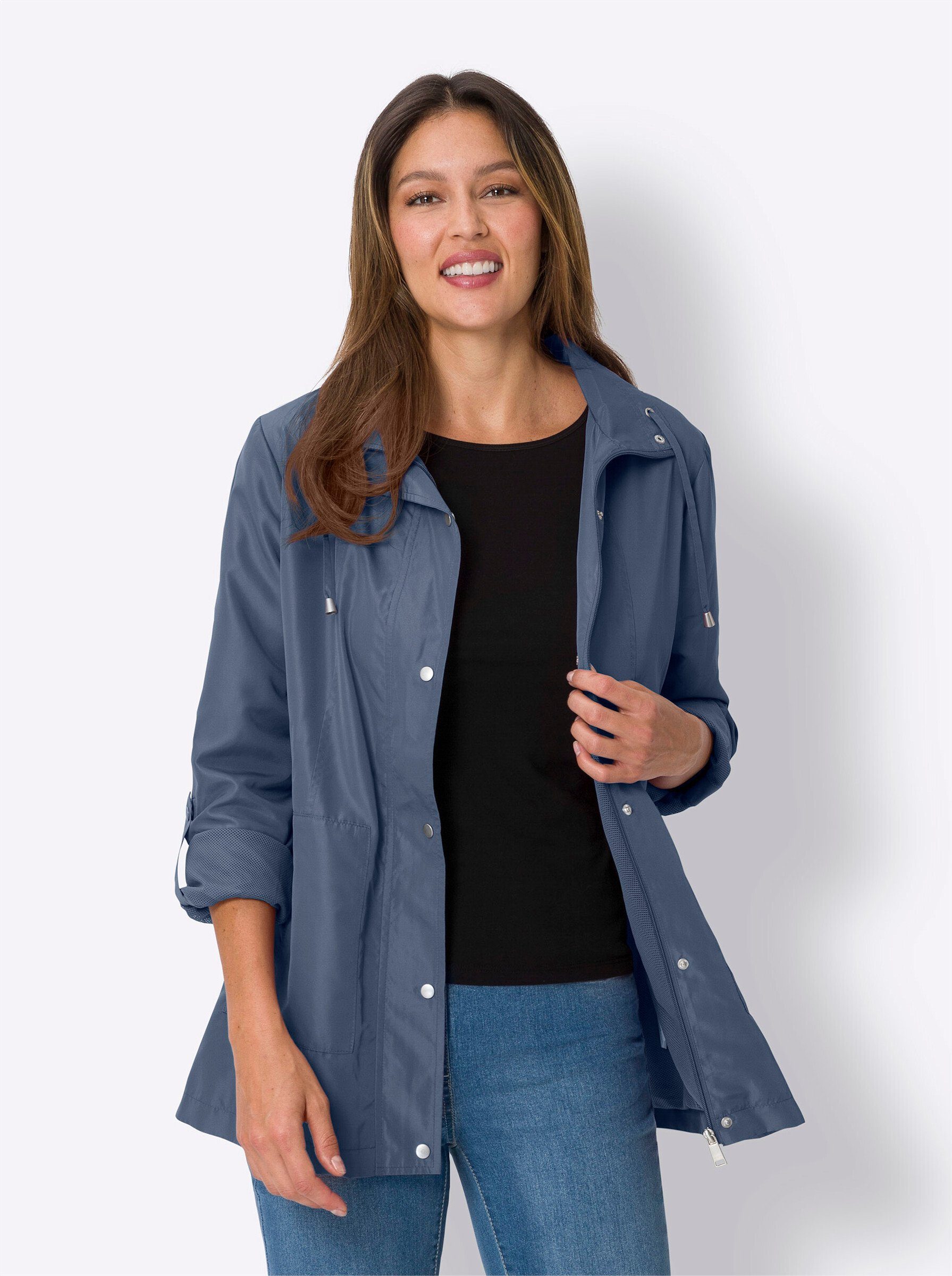 Sieh an! Allwetterjacke rauchblau