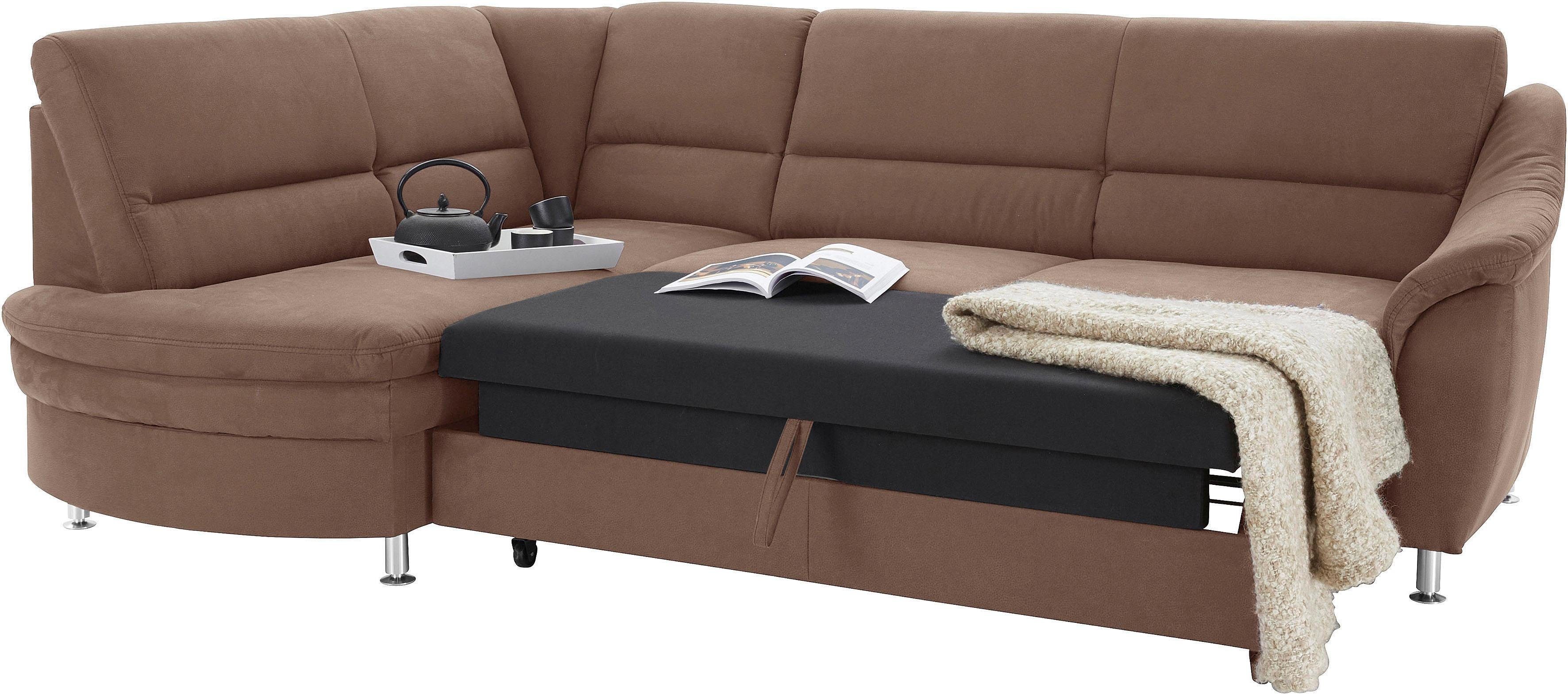 sit&more Ecksofa Cardoso L-Form, mit Federkern, wahlweise mit Schlaffunktion und Schubkasten