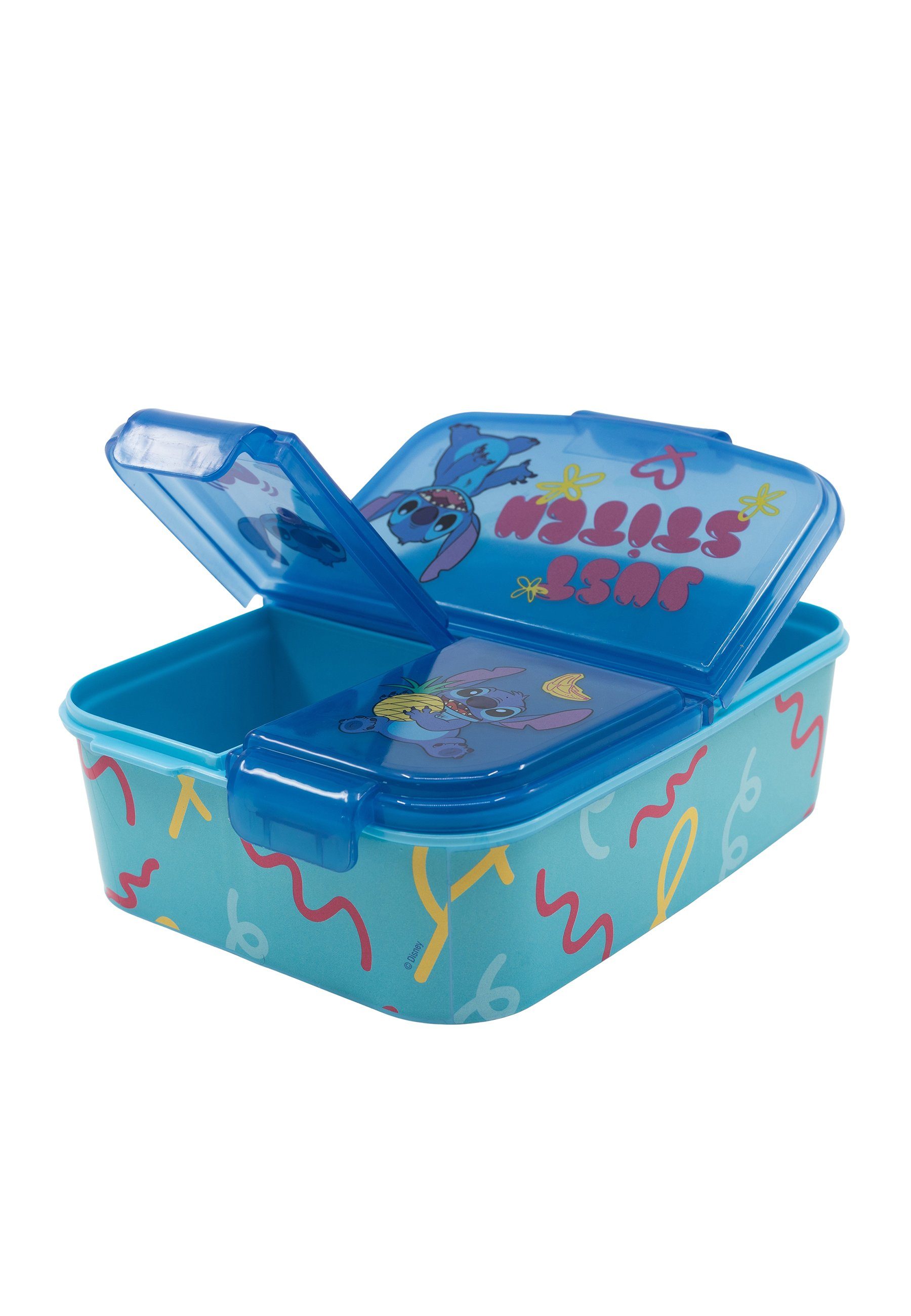 Stor Lilo & Stitch Lunchbox Stitch Brotdose, Vesperdose mit 3 Fächern