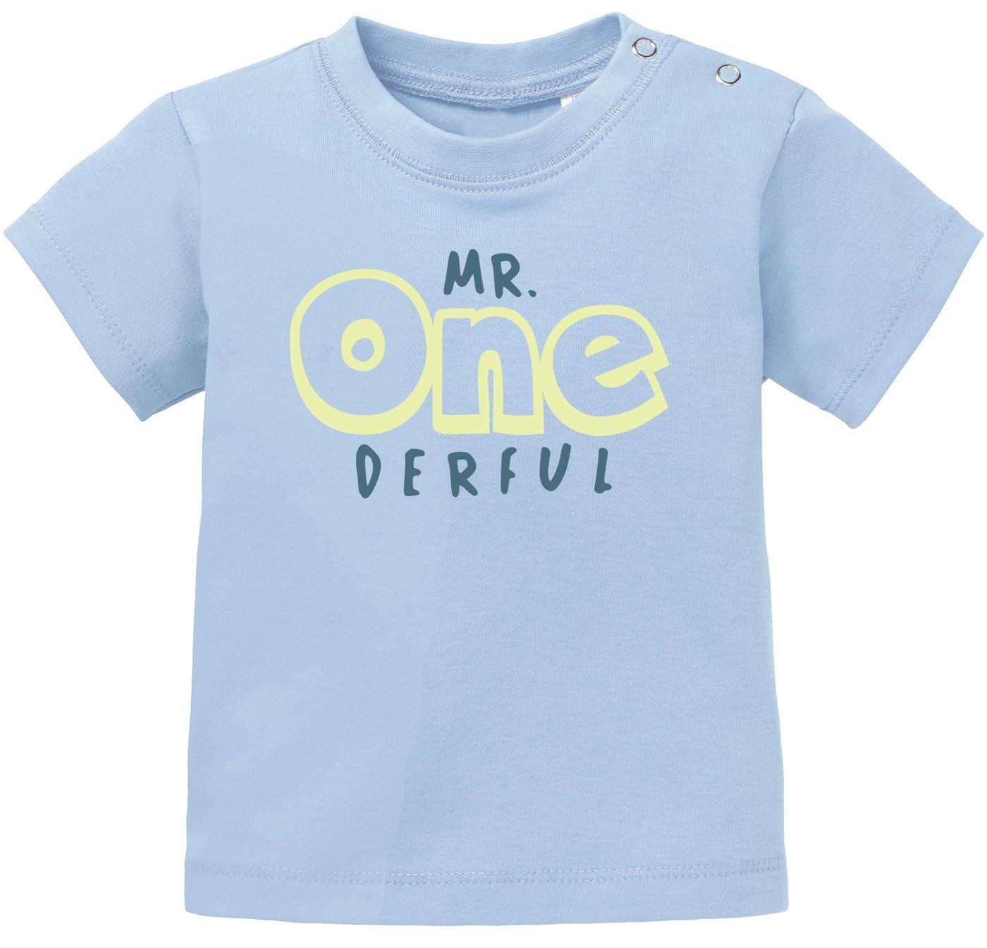 Print-Shirt Baby T-Shirt kurzarm Babyshirt Mr Onederful Geburtstag 1 Jahr