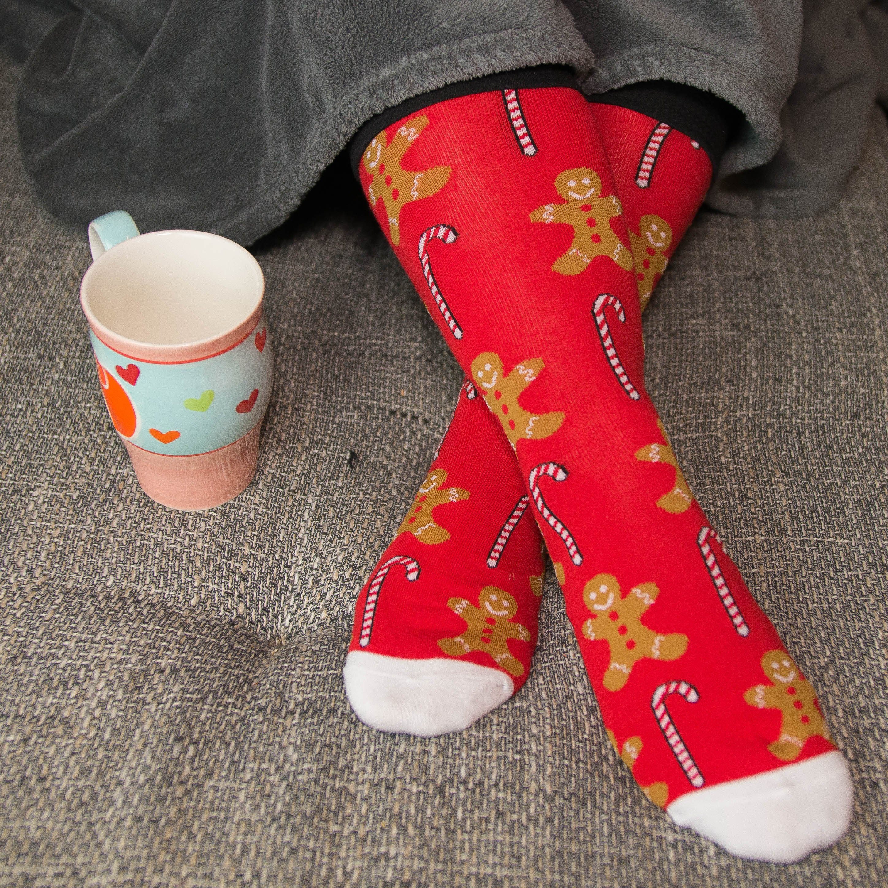 (2 und Freizeitsocken Lebkuchen Paar) Damen Weihnachtssocken Socken Einheitsgröße Herren für TwoSocks