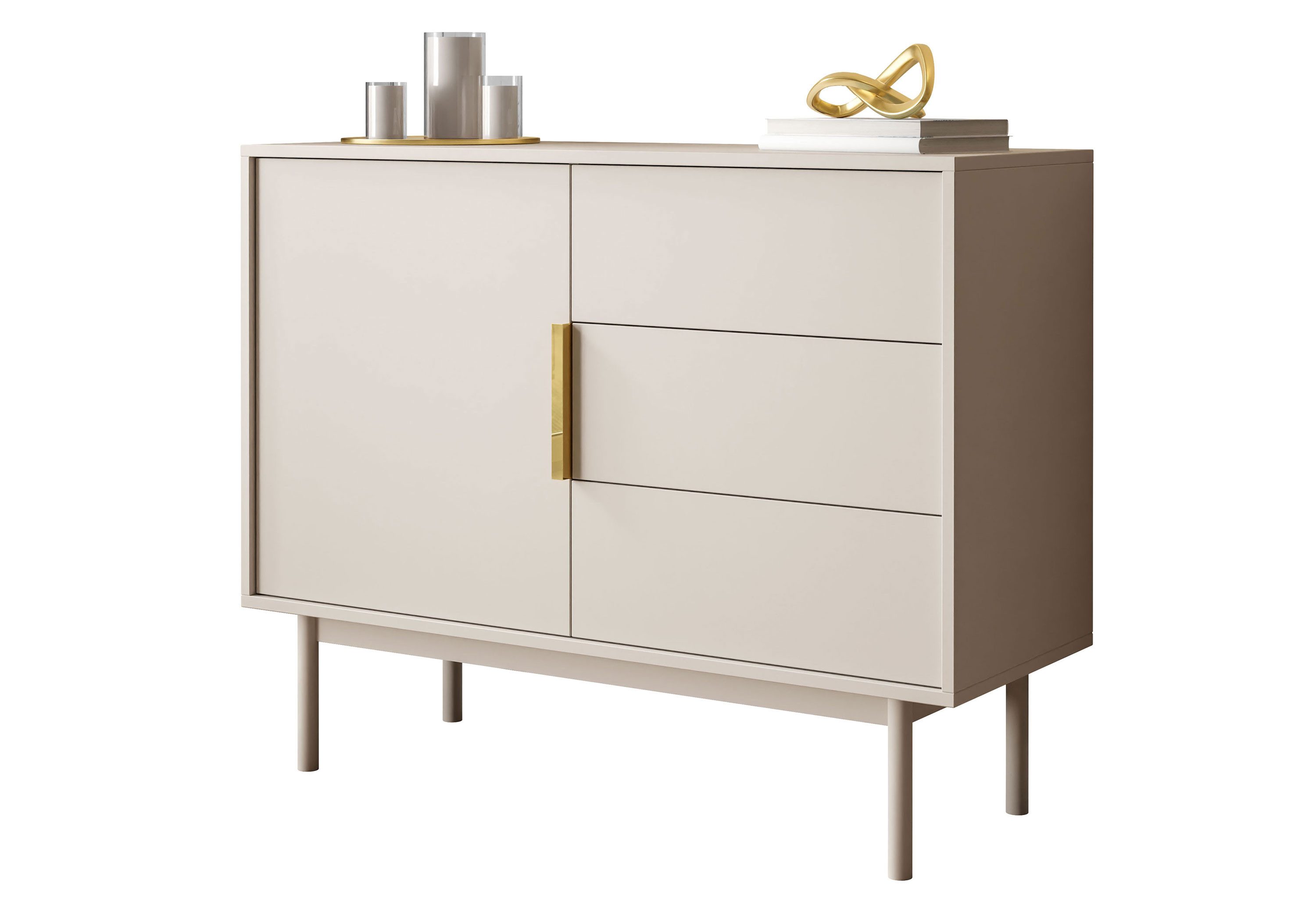 Lookway Kommode MIRACLE 1D3S Sideboard mit Schubladen, Breite: 104 cm