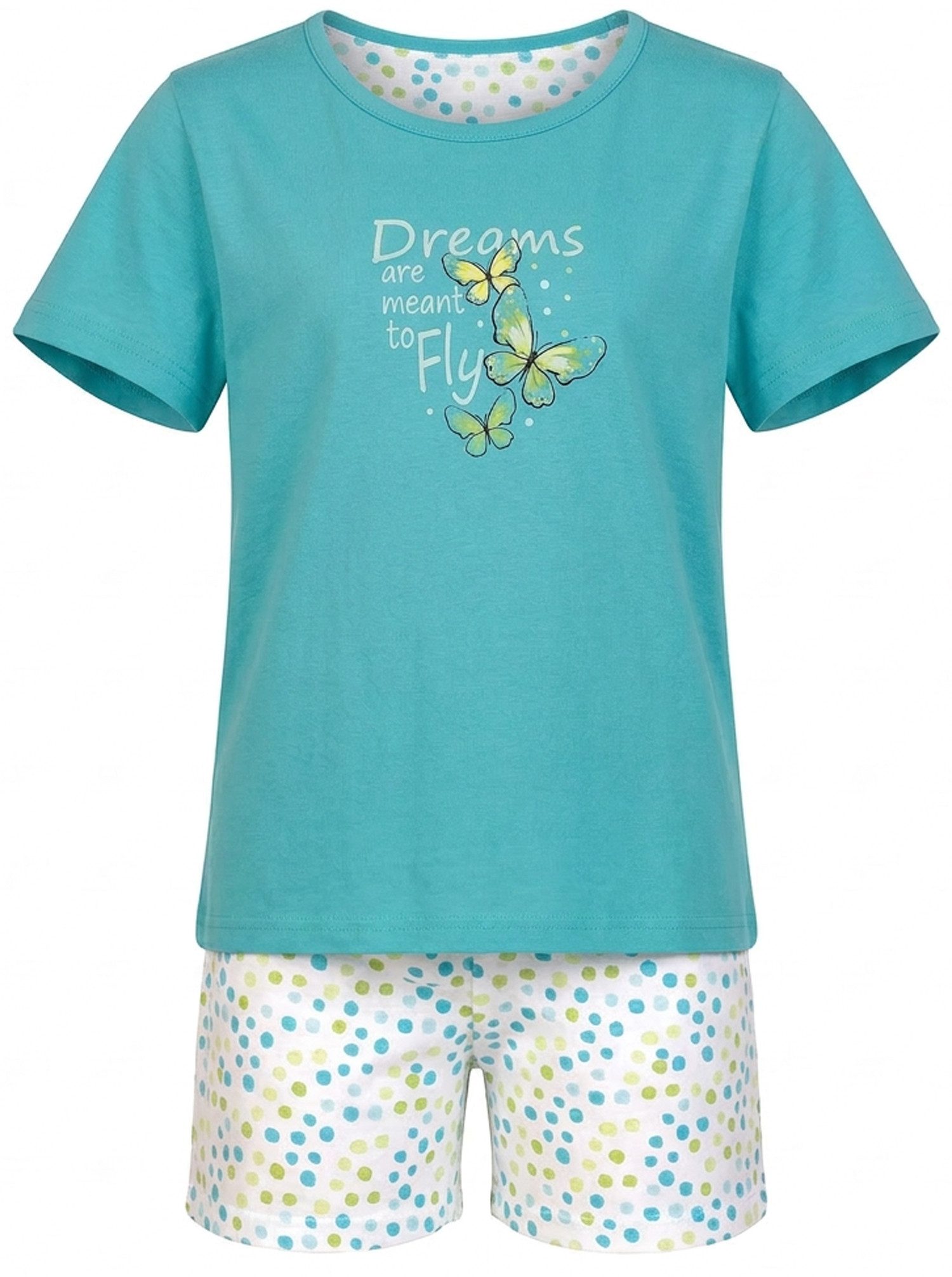 comtessa Schlafanzug Comte Kids (Set, 2 tlg., 2-teilig) Mädchen Pyjama Shorty Kurzarm Baumwolle
