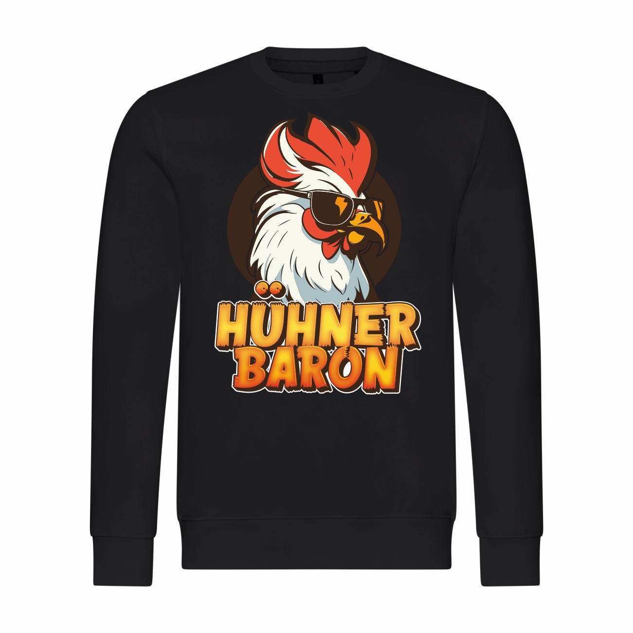 Rundhalspullover Herren Pullover Hühnerbaron