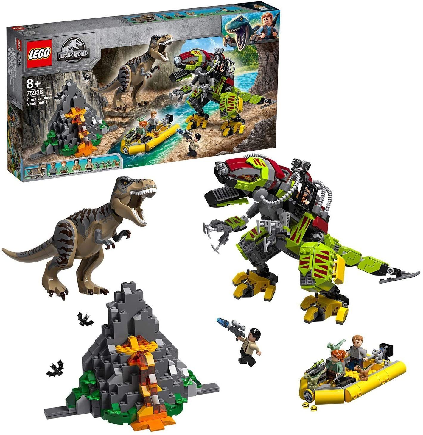 LEGO® Spielbausteine Jurassic World™ 75938 T. Rex vs. Dino-Mech, (716 St)