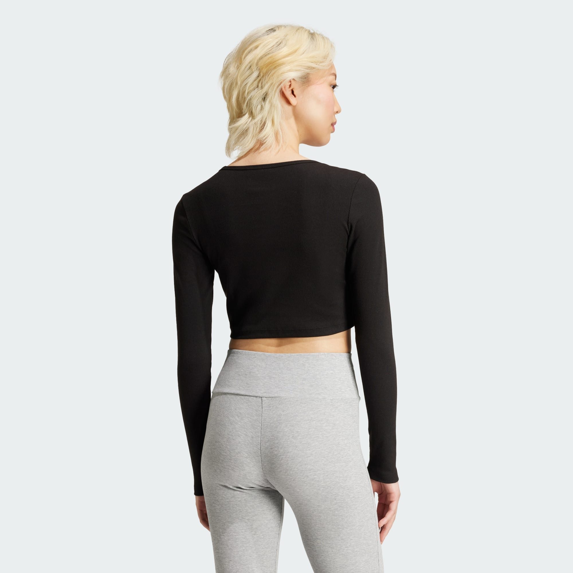 adidas Originals Crop-Top ESSENTIALS RIBBED CROP-SHIRT (1-tlg) günstig online kaufen