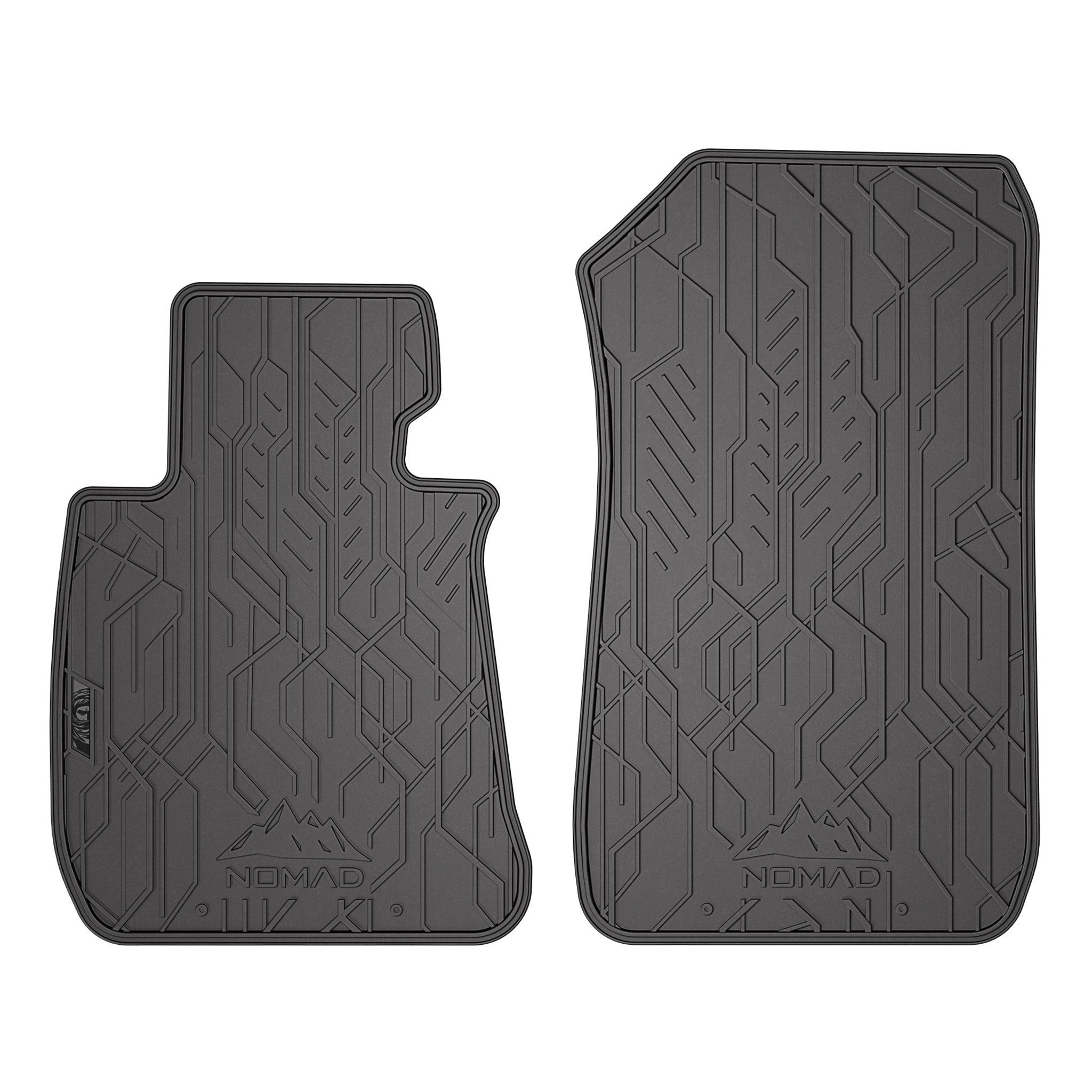 OMAC Auto-Fußmatten Gummimatten für BMW 3er E90 E91 2004-2012 außer xDrive Schwarz 2 tlg