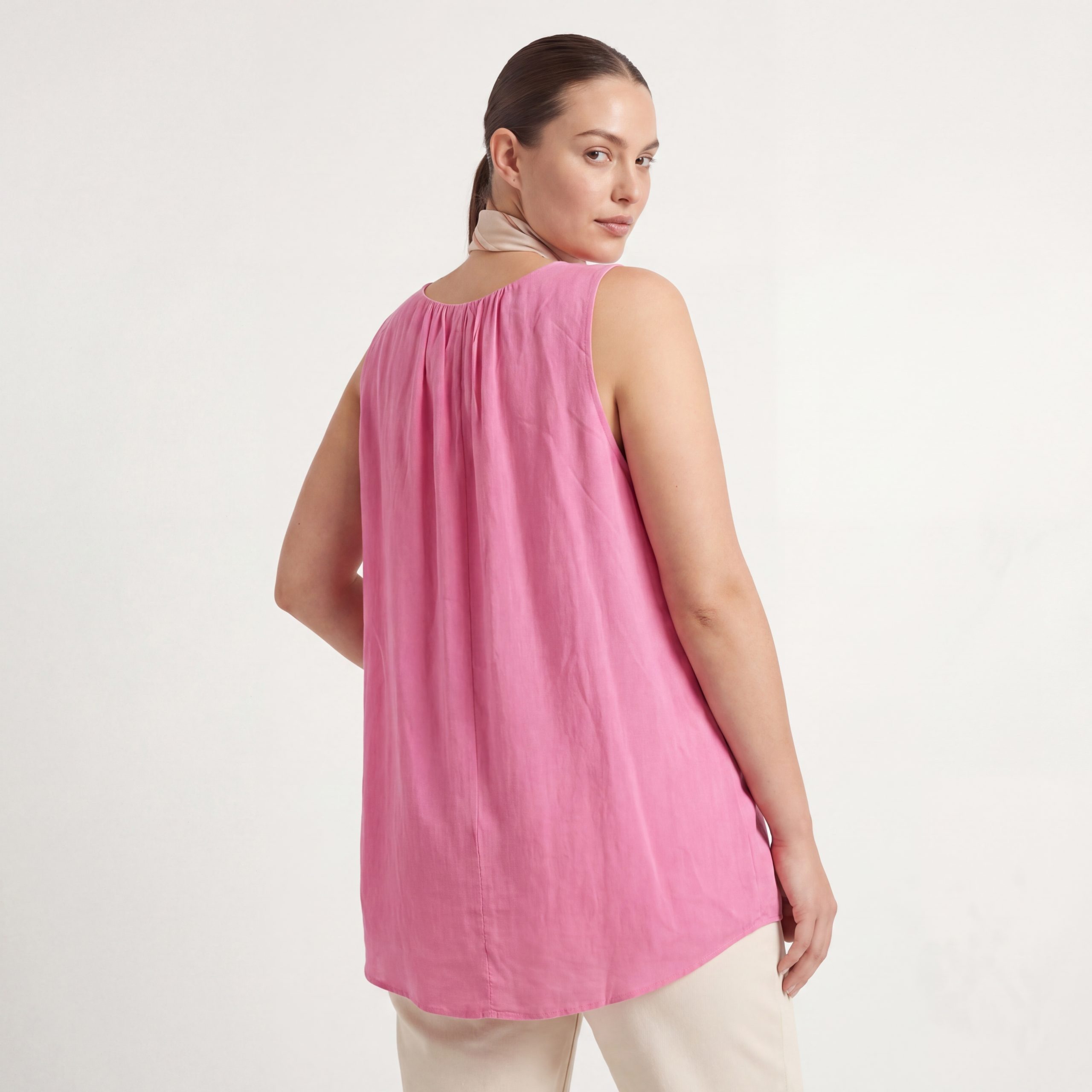 OriginalYou Trägertop Damen Long Top Sommer Oberteil ärmelloses Strandshirt mit Innentop für blickdichten Tragekomfort, erhältlich von 36-50 – Bild 4 von 5