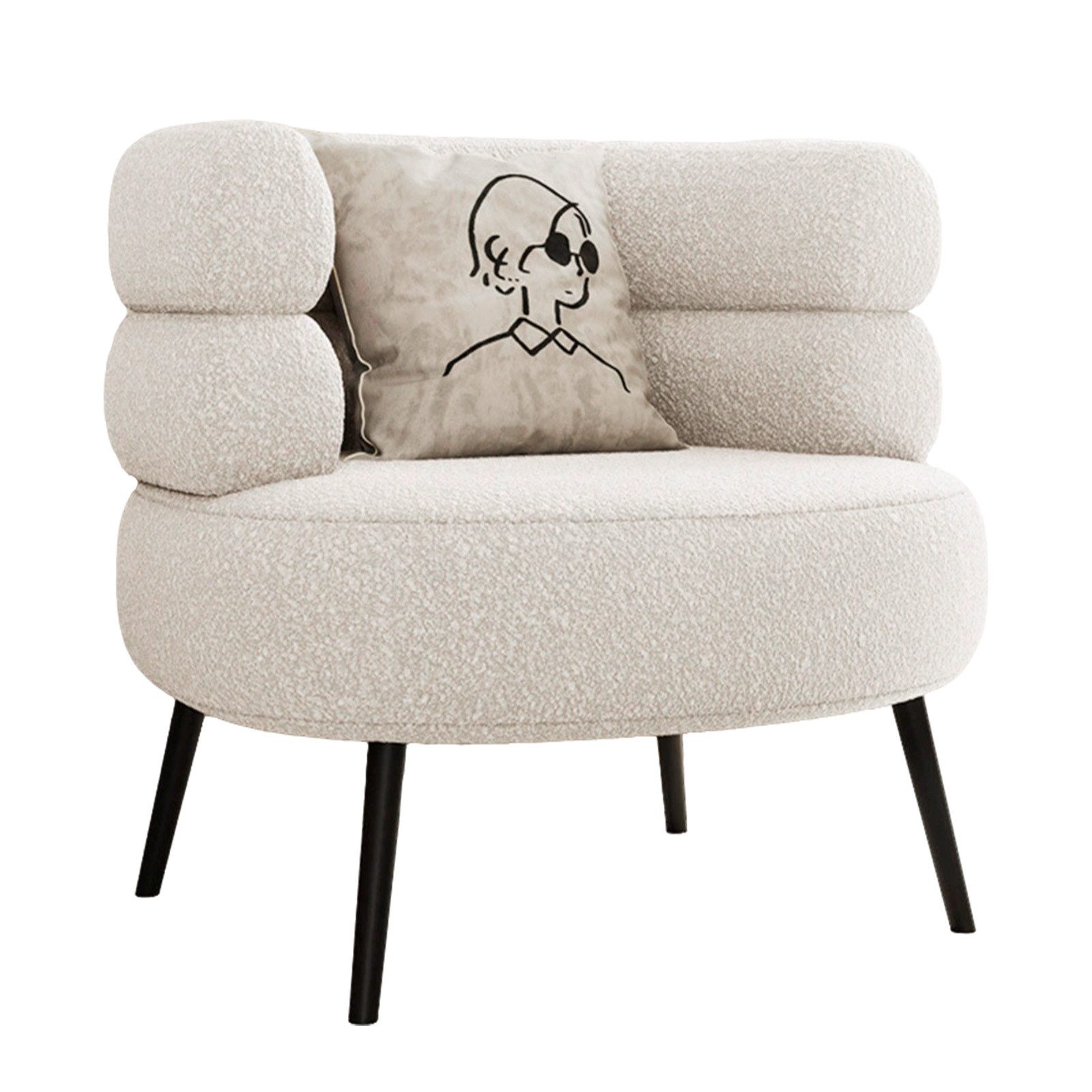 TWSOUL Relaxsessel Sessel gepolstert Sitzkissen, Bouclé-Stoff, günstig online kaufen