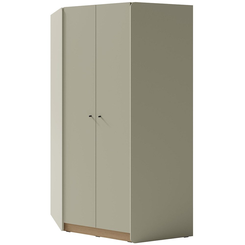 Lomadox Kleiderschrank ALAMO-133 grün mit Eiche Nb., 2-türig, 2 Kleiderstangen