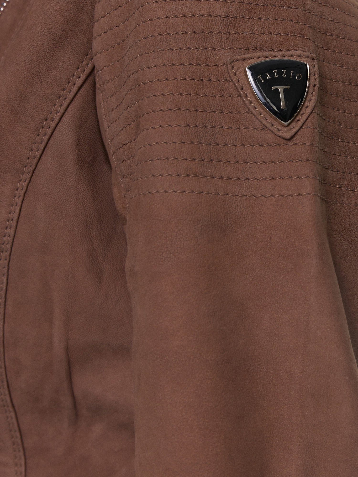 Tazzio Lederjacke F500 Damen Leder Jacke im Biker Look mit Zipper-Details & Reverskragen