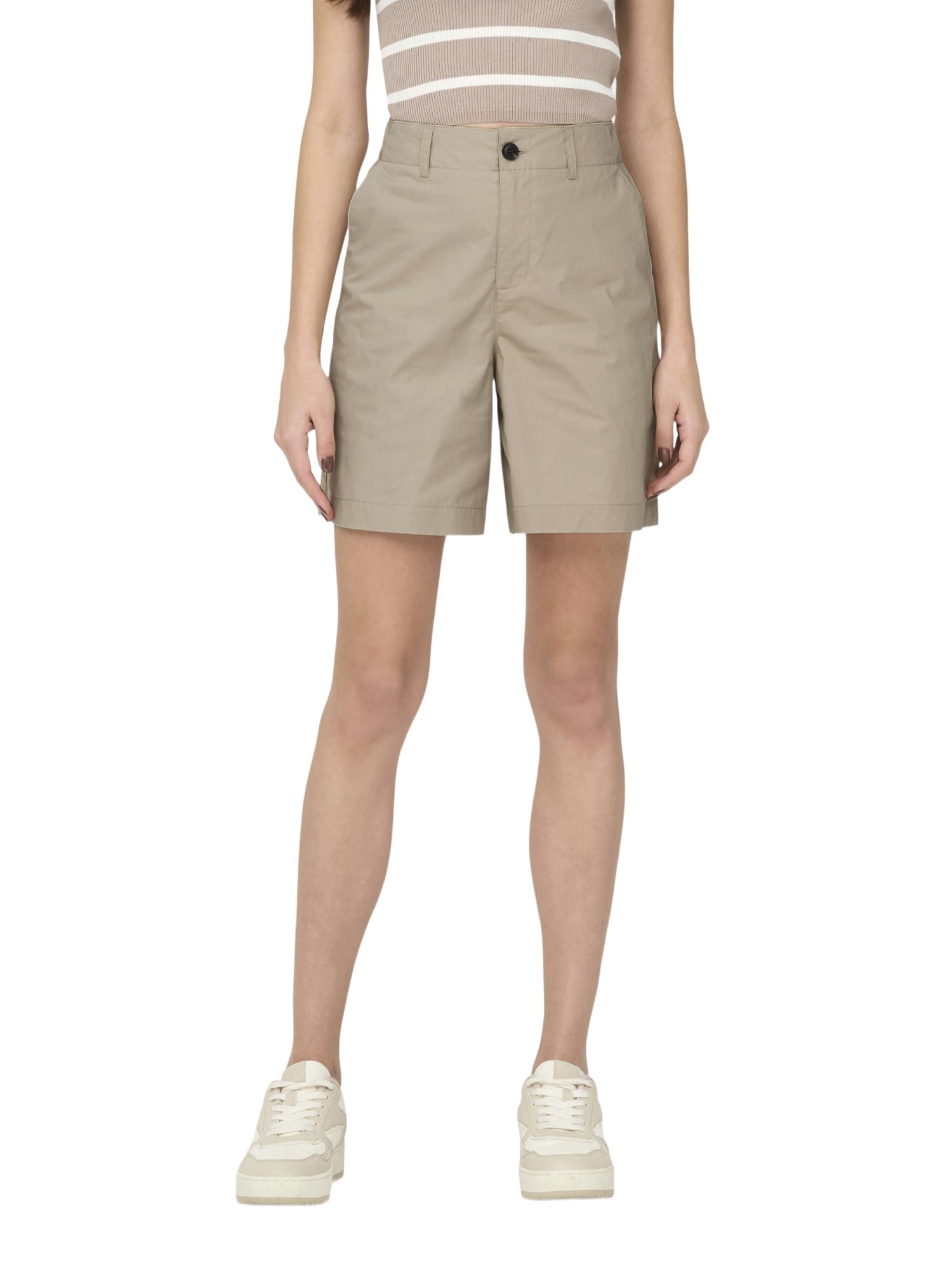 ONLY Bermudas 2027 2_SPRING2 natur,Casual,Baumwolle,Unifarben,Loose Fit,Mittel