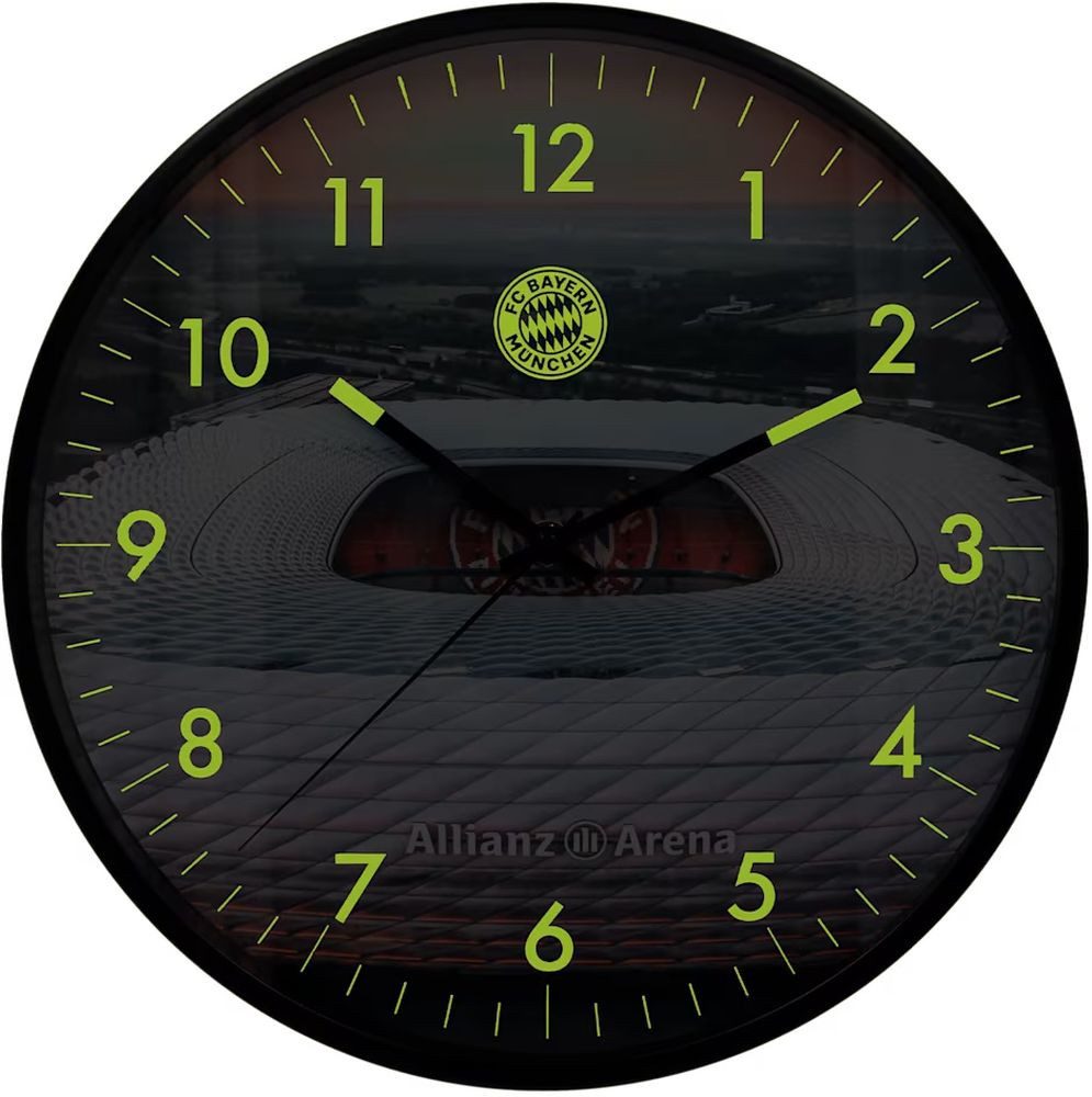 FC Bayern München Wanduhr Wanduhr Glow in the dark günstig online kaufen