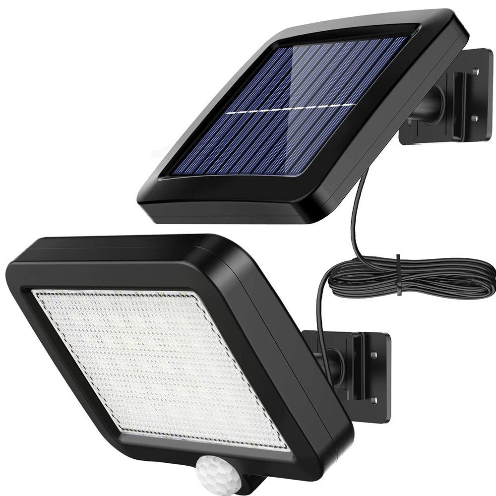 Solarlampe für Bewegungsmelder, 56 Außen Solarlampen LED Gartenstrahler mit GelldG