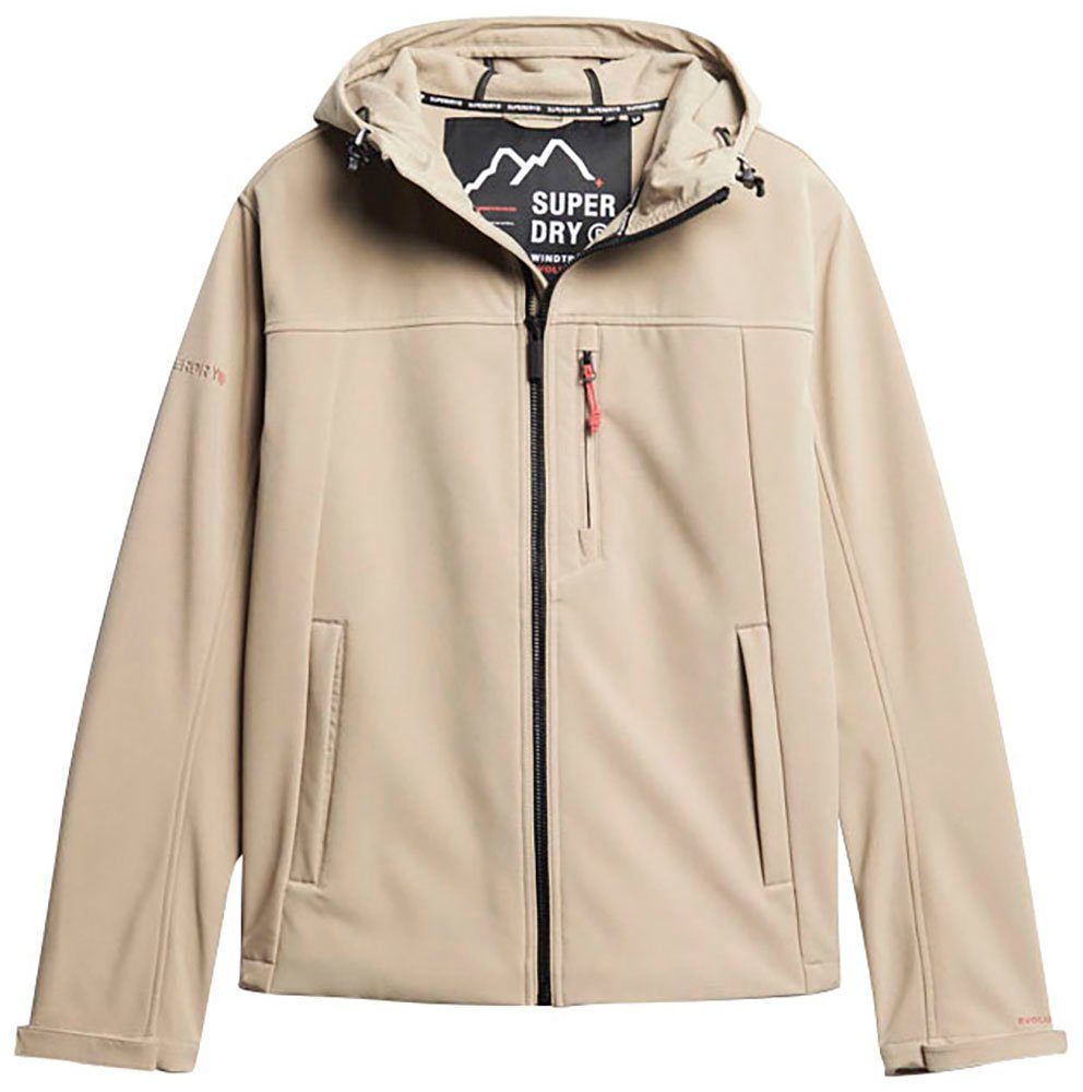 SOFT JACKET Outdoorjacke Superdry HOODED Winter Beige SHELL Twig