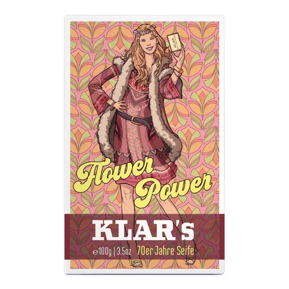 Klar Seife Handseife Retroseife - 70er Jahre Flower Power 100g
