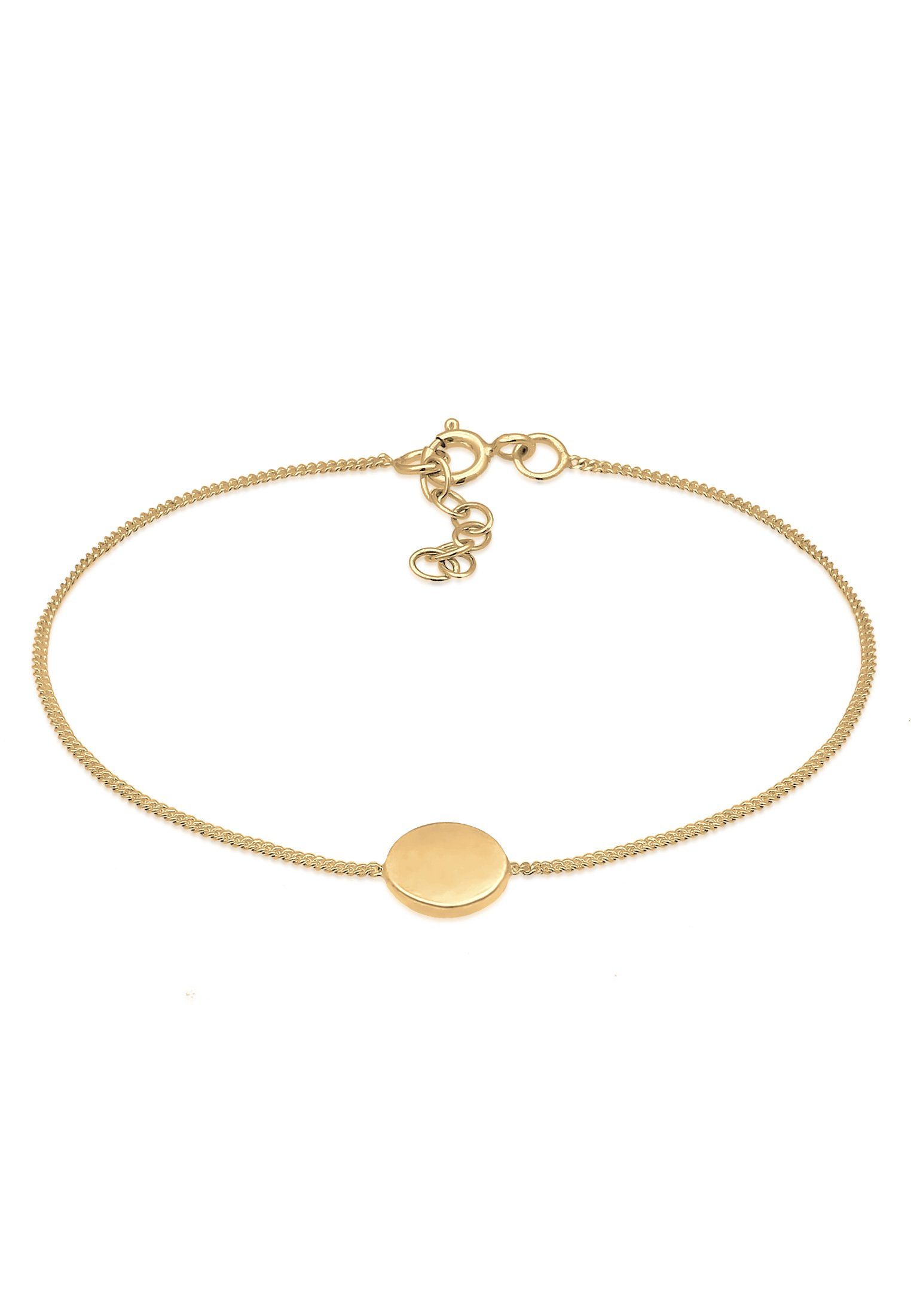 Armband Kreis Plättchen Glanz Basic Geo 925 Silber
