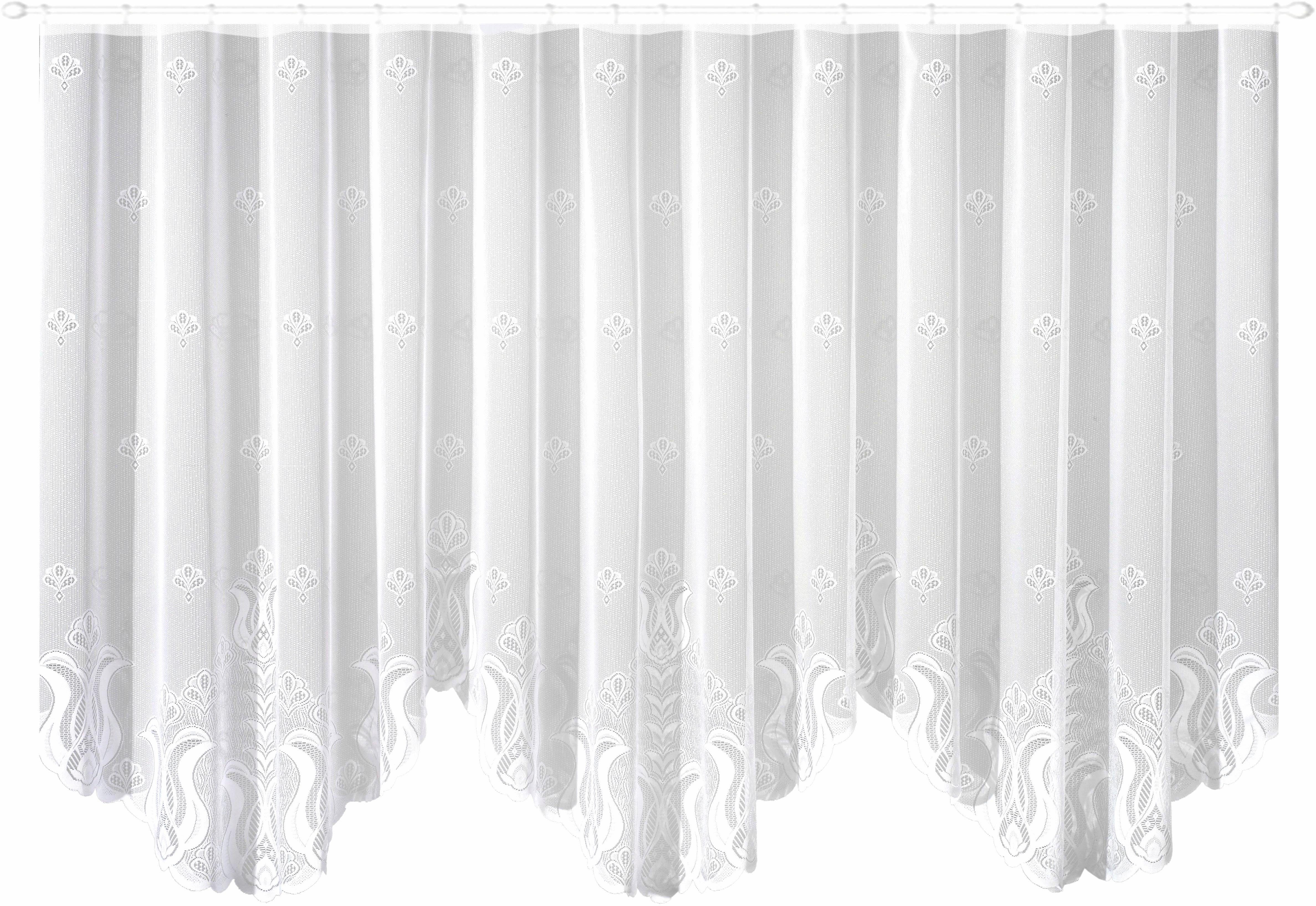Weckbrodt Gardine Alina (1 St), Kräuselband, halbtransparent, Jacquard, Bogenstore, Jacquard, halbtransparent, Allover, Motiv, Bordüre, Store – Bild 2 von 5