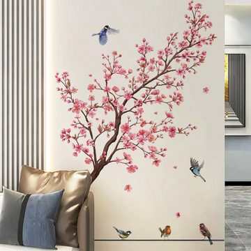 Caterize Wandsticker Wandtattoo Blumen Baum Wandaufkleber Wandsticker Wohnzimmer Wanddeko