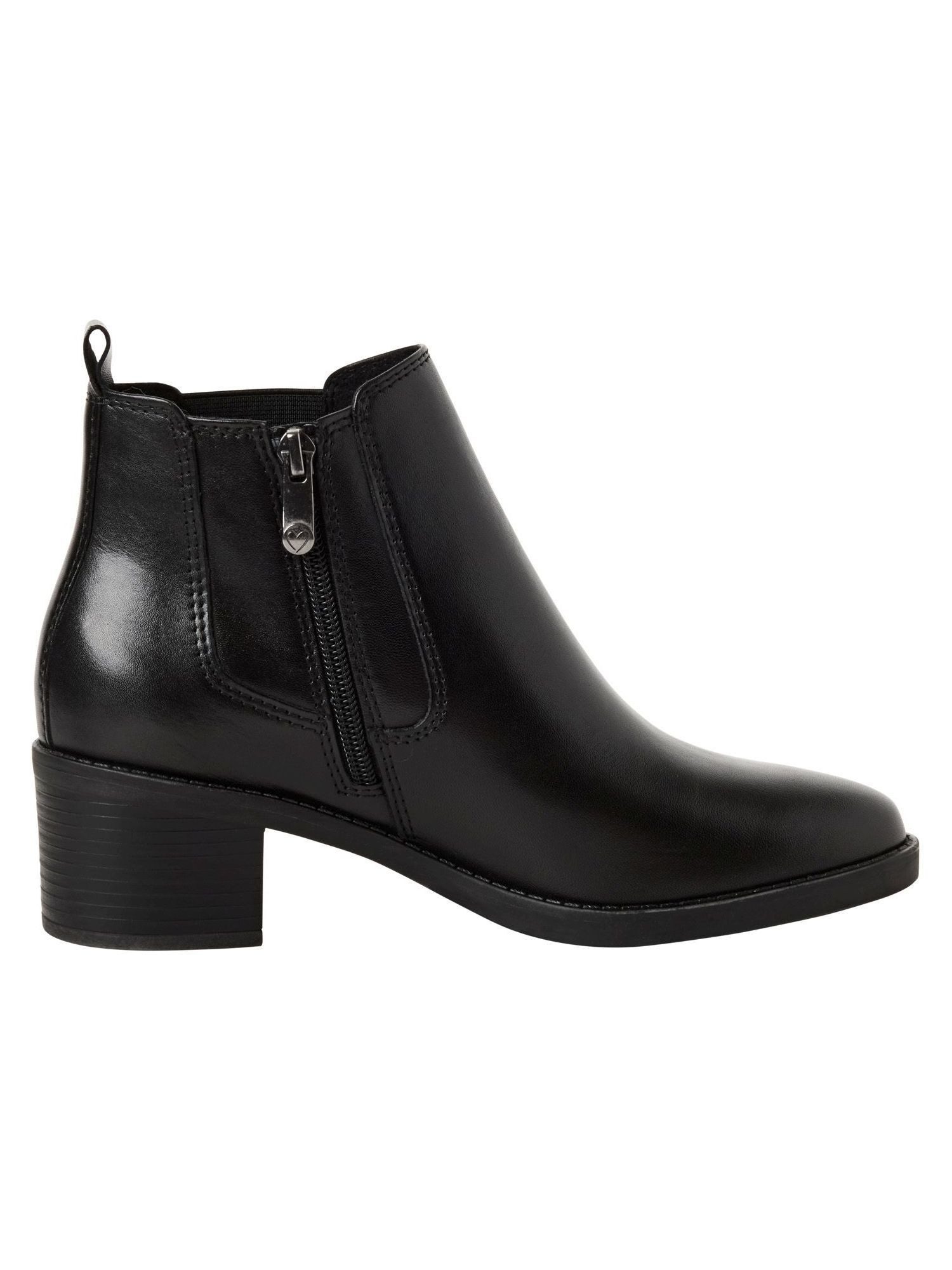 MARCO TOZZI MT FEEL ME aus Leder Blockabsatz 2-25331-45 Chelseaboots