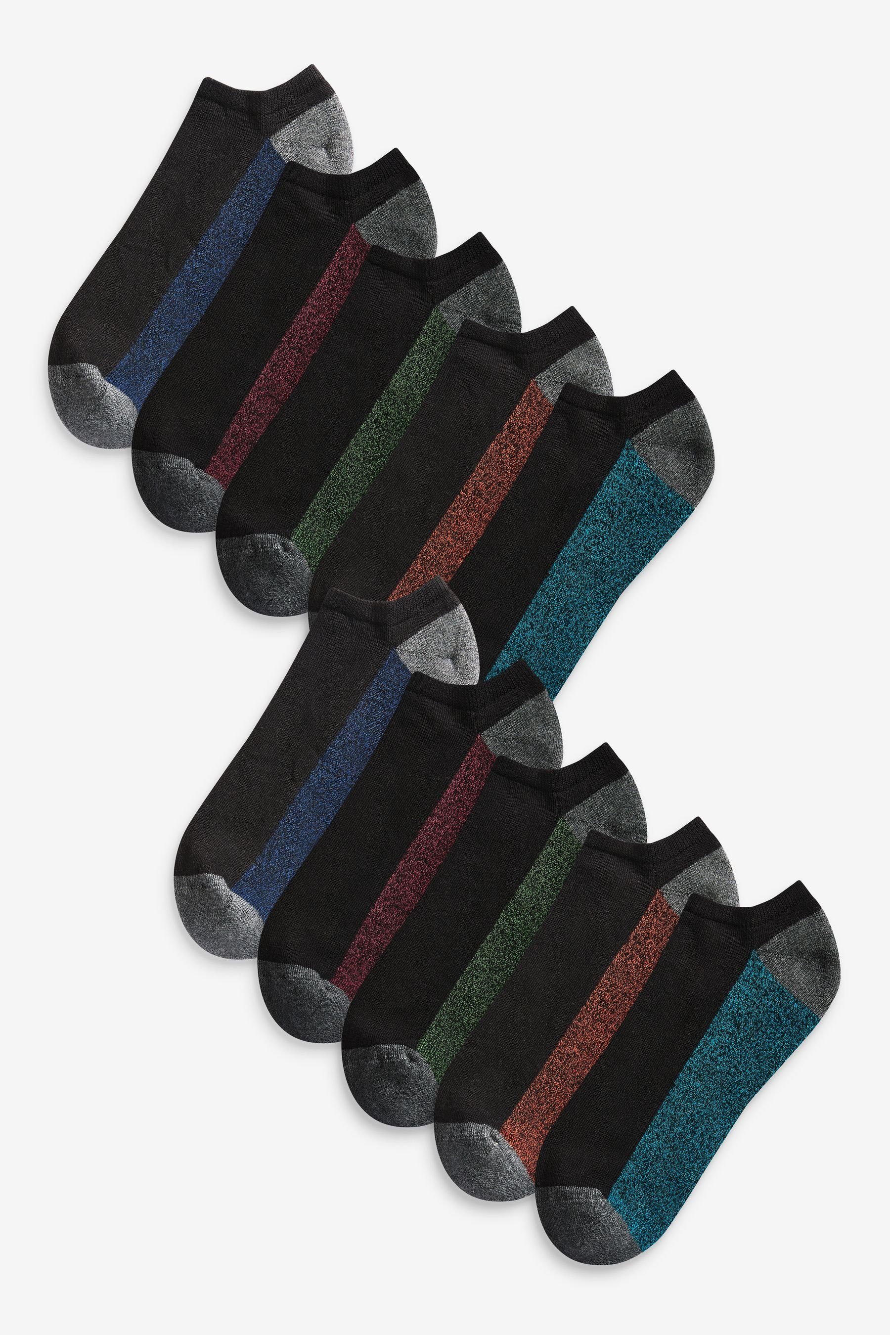 Next Sneakersocken Sneaker-Socken (10-Paar) mit 10er-Pack Sohle, gepolsterter Black