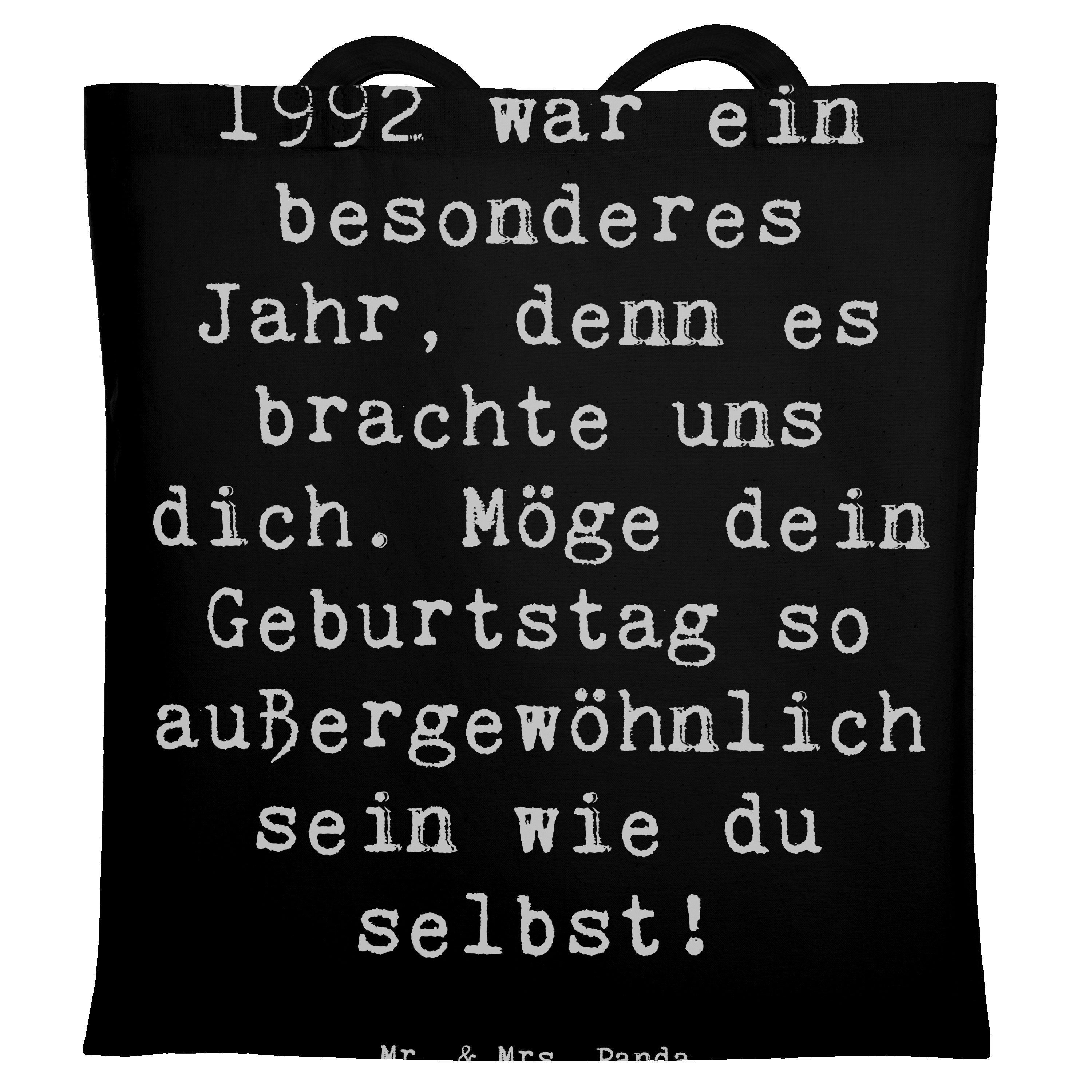Tragetasche 1992 Geburtstag - Schwarz - Geschenk, geschätzt werden, Geburtstag Ge