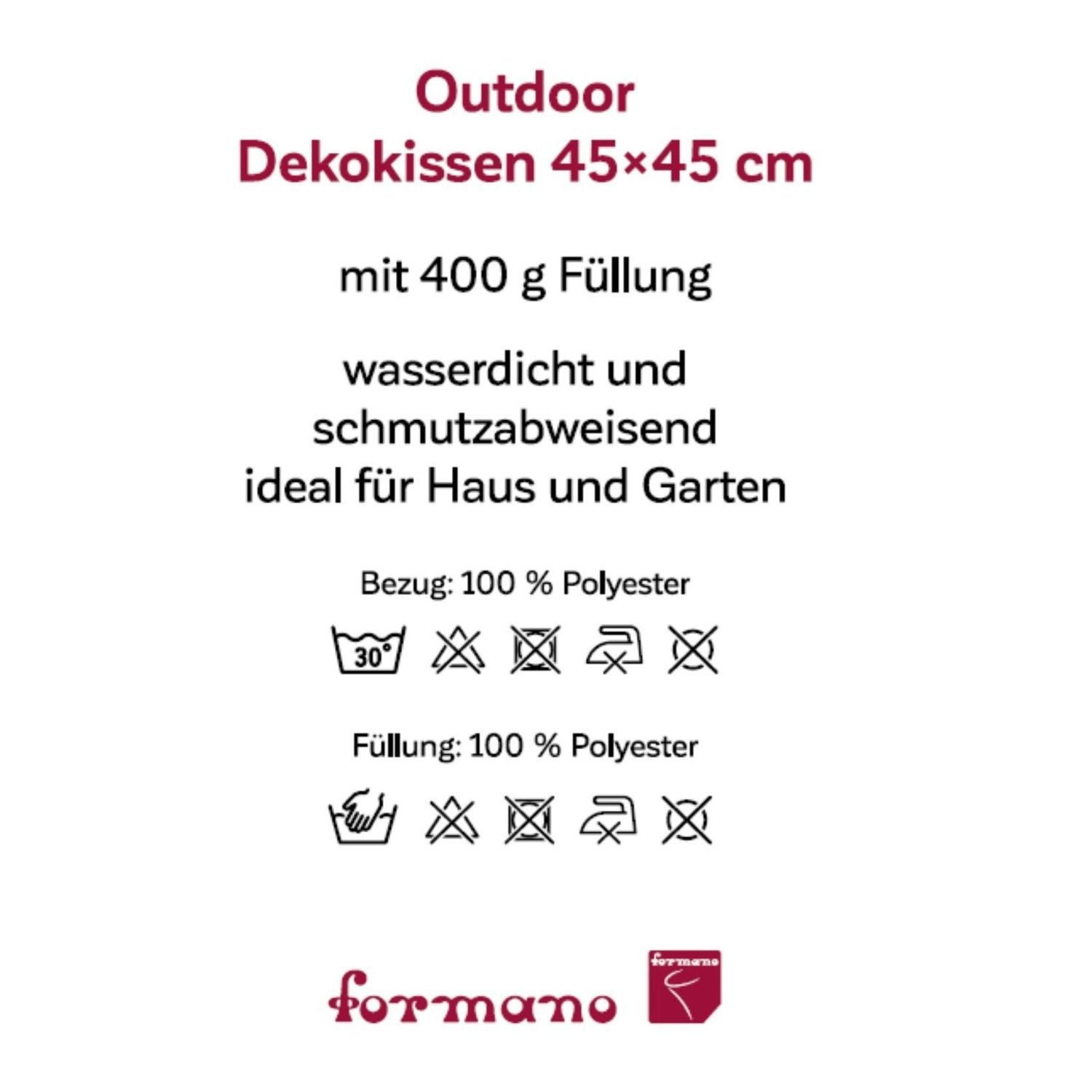 formano Dekokissen Sommerzeit, Wetterfest, Mehrfarbig, Zitronen, H: cm