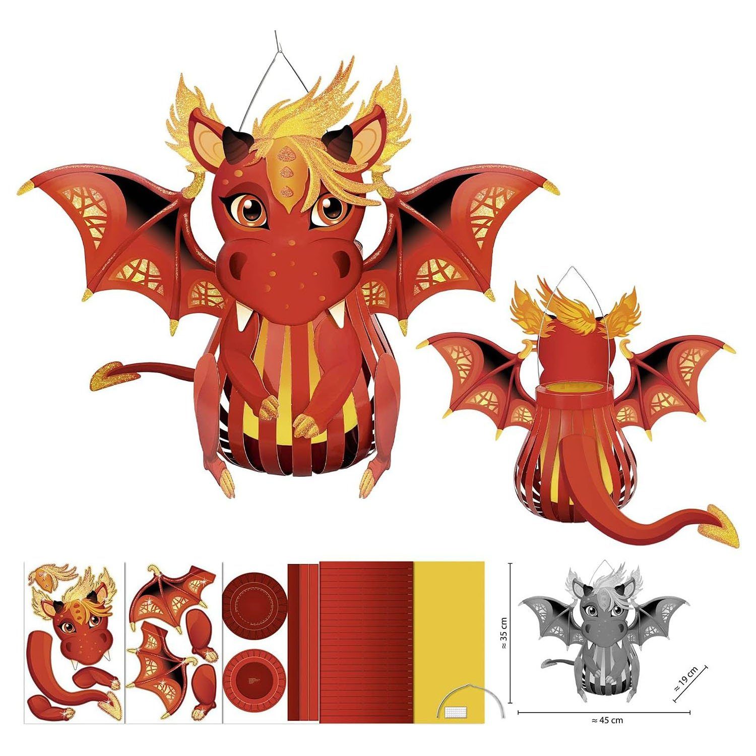 Ursus - Ludwig Bähr Umzugslaterne URSUS Laternen-Bastelset "Drache"