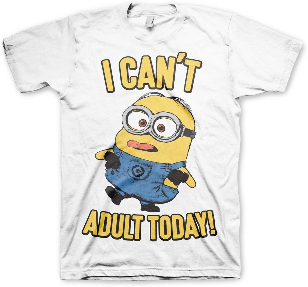 Minions T-Shirt I Can't Adult Today Big Tall T-Shirt