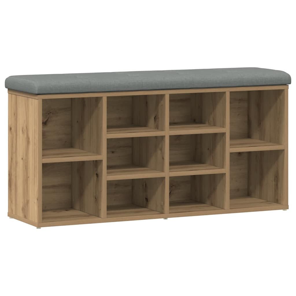 vidaXL Sitzbank Schuhbank Artisan-Eiche 102x32x50 cm günstig online kaufen