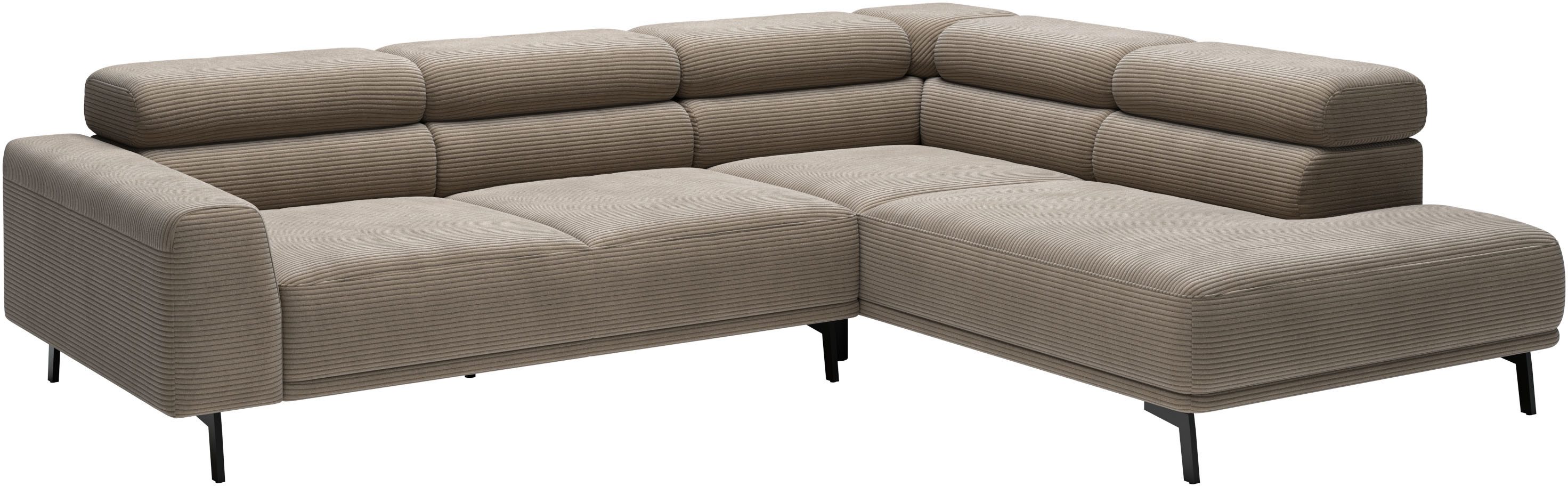 SCHÖNER WOHNEN-Kollektion Ecksofa Tossa, Modernes Design trifft smarte Funktione, Breite 273 cm, 2 Teile, Motorischer Sitzvorzug, Kopfteil-Funktion & Saugroboter-Höhe