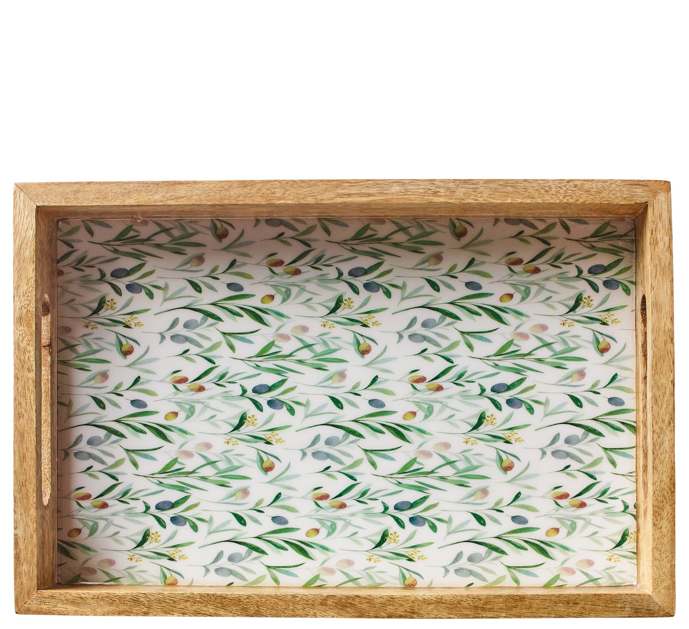 ZASSENHAUS Dekotablett Tablett Serviertablett Mango-Holz 30,5 x 20cm ZASSENHAUS OLIVE 080391