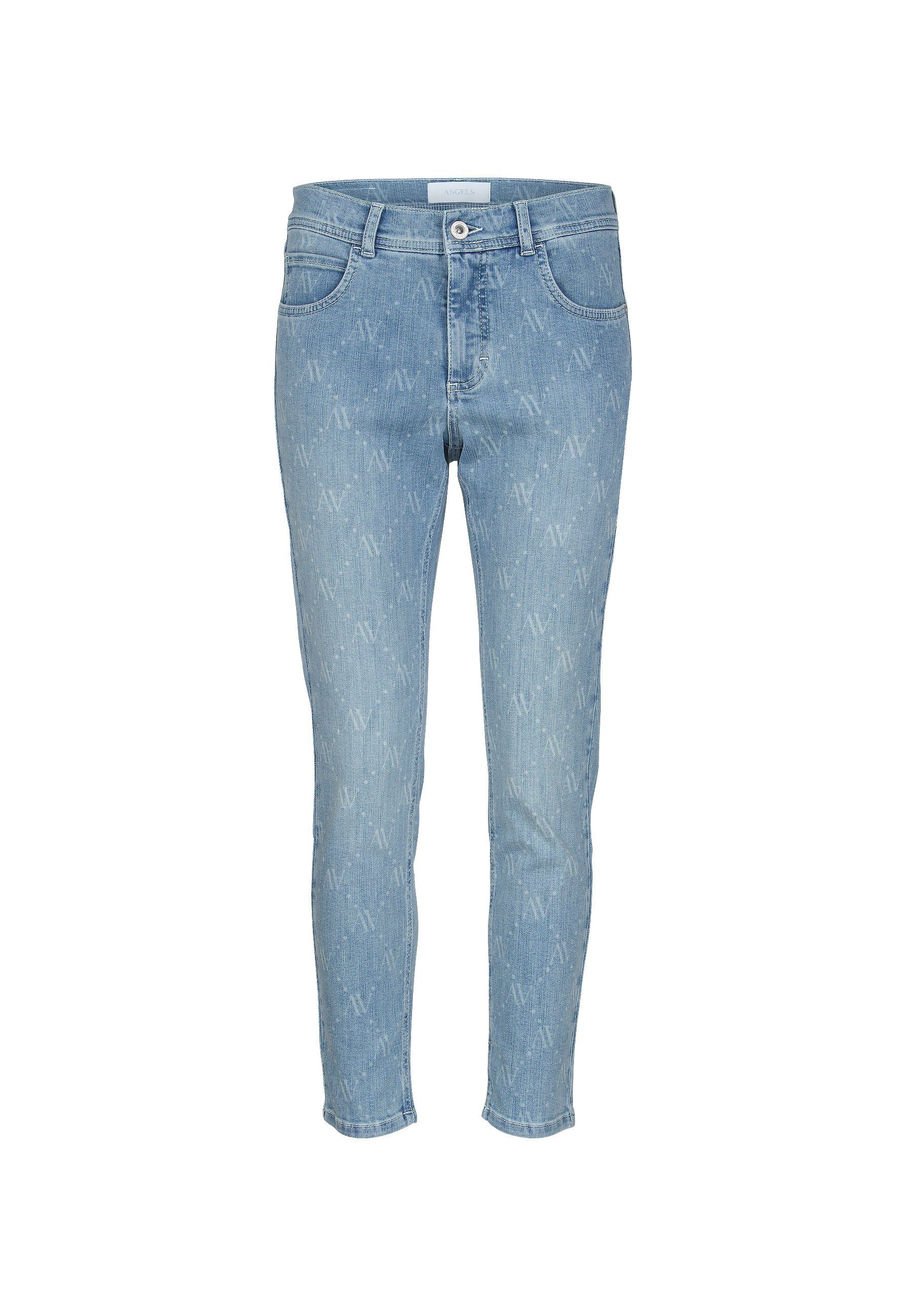 mit 7/8-Jeans mit Print Ornella Laser Label-Applikationen ANGELS Jeans