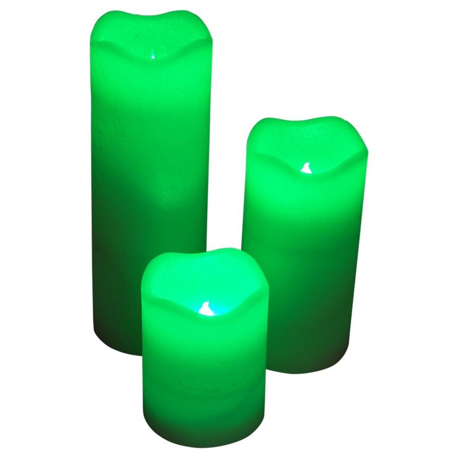 BURI Kugelleuchte 3er-Set LED-Wachskerzen mit Farbwechsler & Fernbedienung flackernd – Bild 4 von 5