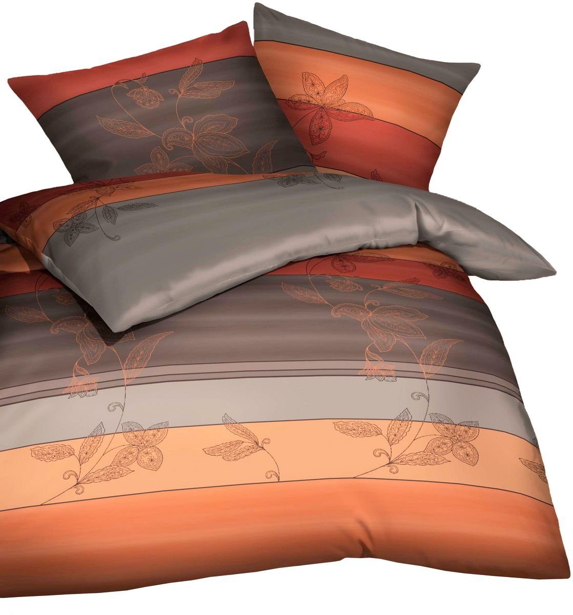 Kaeppel Bettwäsche Kaeppel Biber Bettwäsche 135x200cm Delicate Kupfer Braun günstig online kaufen