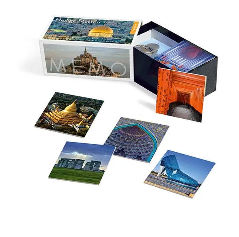 Spiel Heilige Stätten. Memo, Places of Worship. Matching Game