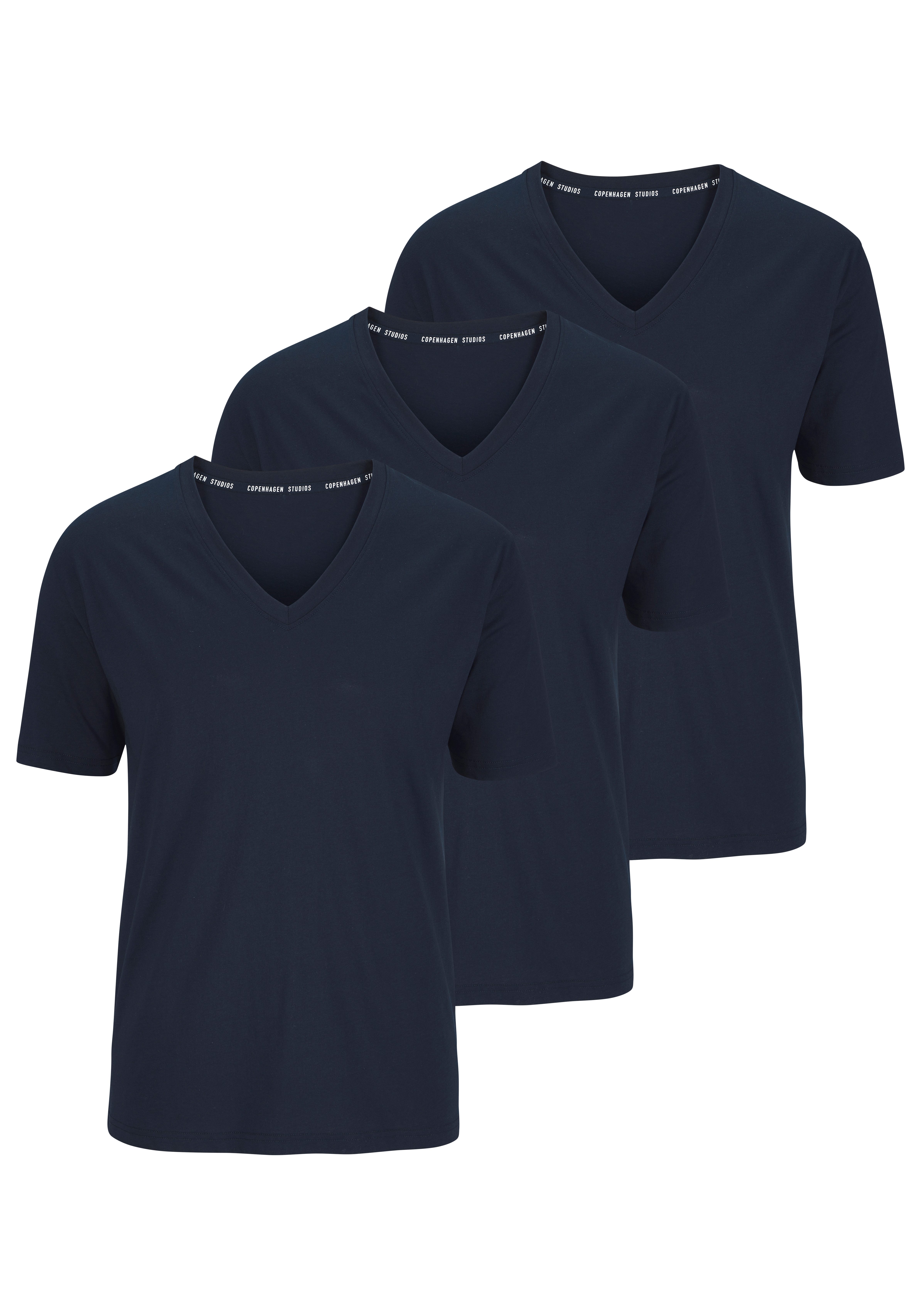 Copenhagen Studios T-Shirt (Packung, 3er-Pack) Unterziehshirt aus hochwertiger Bio-Baumwolle