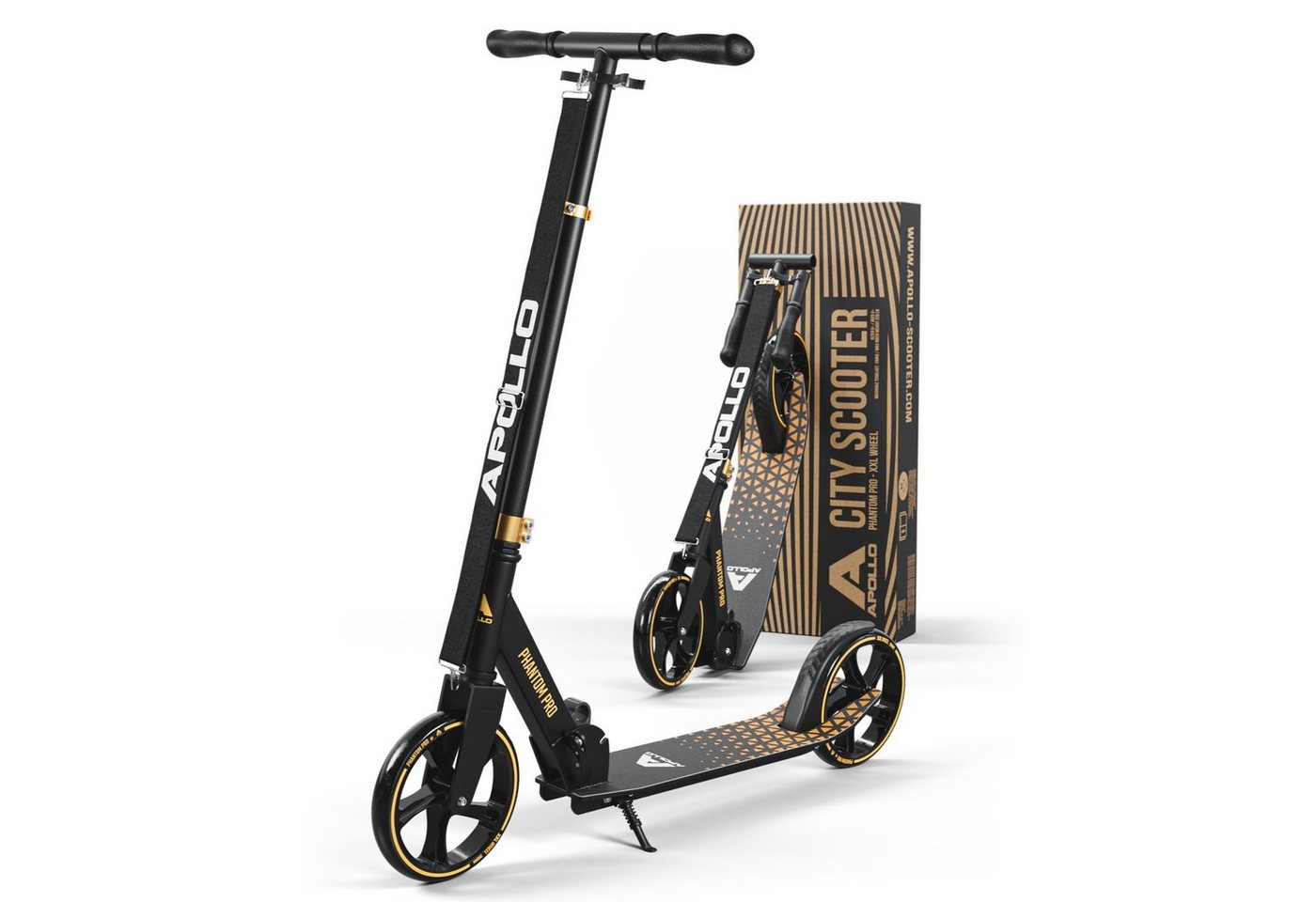 Apollo Cityroller City Scooter - Phantom Pro - Klappbarer City Roller für Kinder, Höhenverstellbar - Tretroller für Erwachsene - Roller