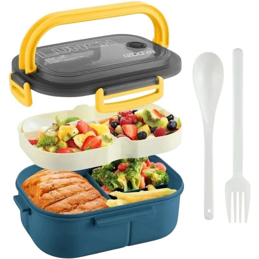 MEGAGOODS Aufbewahrungsbox Lunchbox 2-lagig auslaufsicher mit günstig online kaufen
